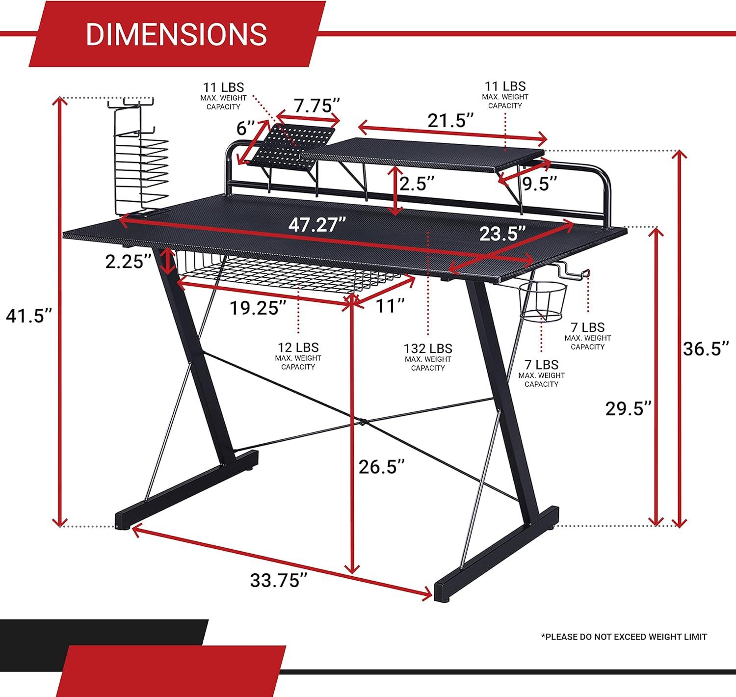 Carbon Gaming Desk