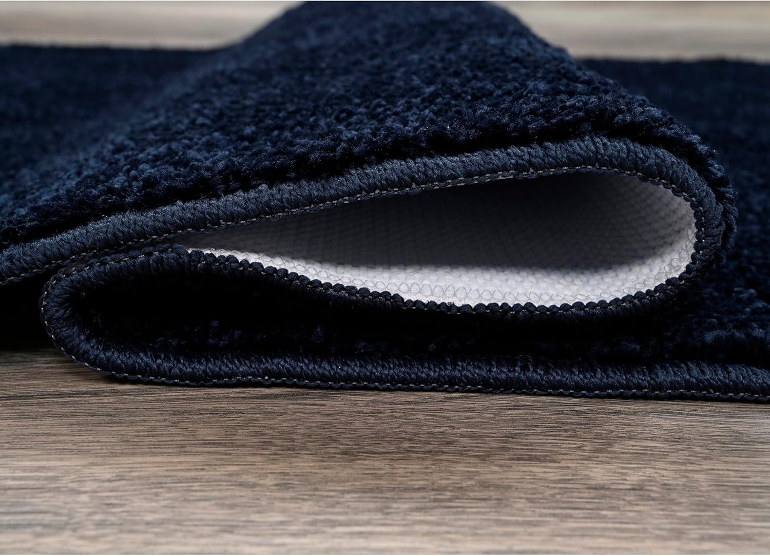 Garland Rug Gramercy Washable Bath Rug Set, 2-Piece (20"x34" & Contour Rug) Navy