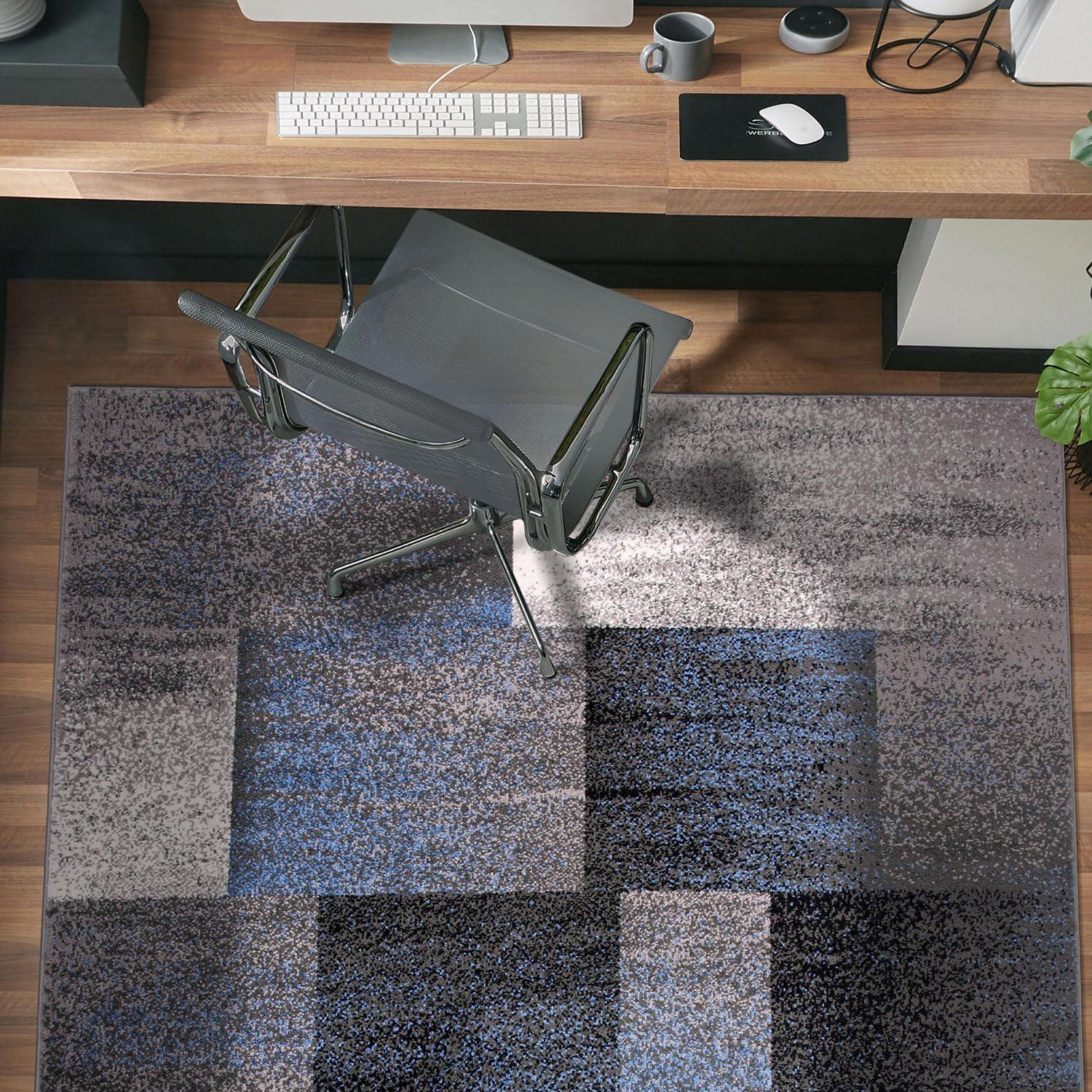 World Rug Gallery Contemporary Modern Geometric Boxes Area Rug