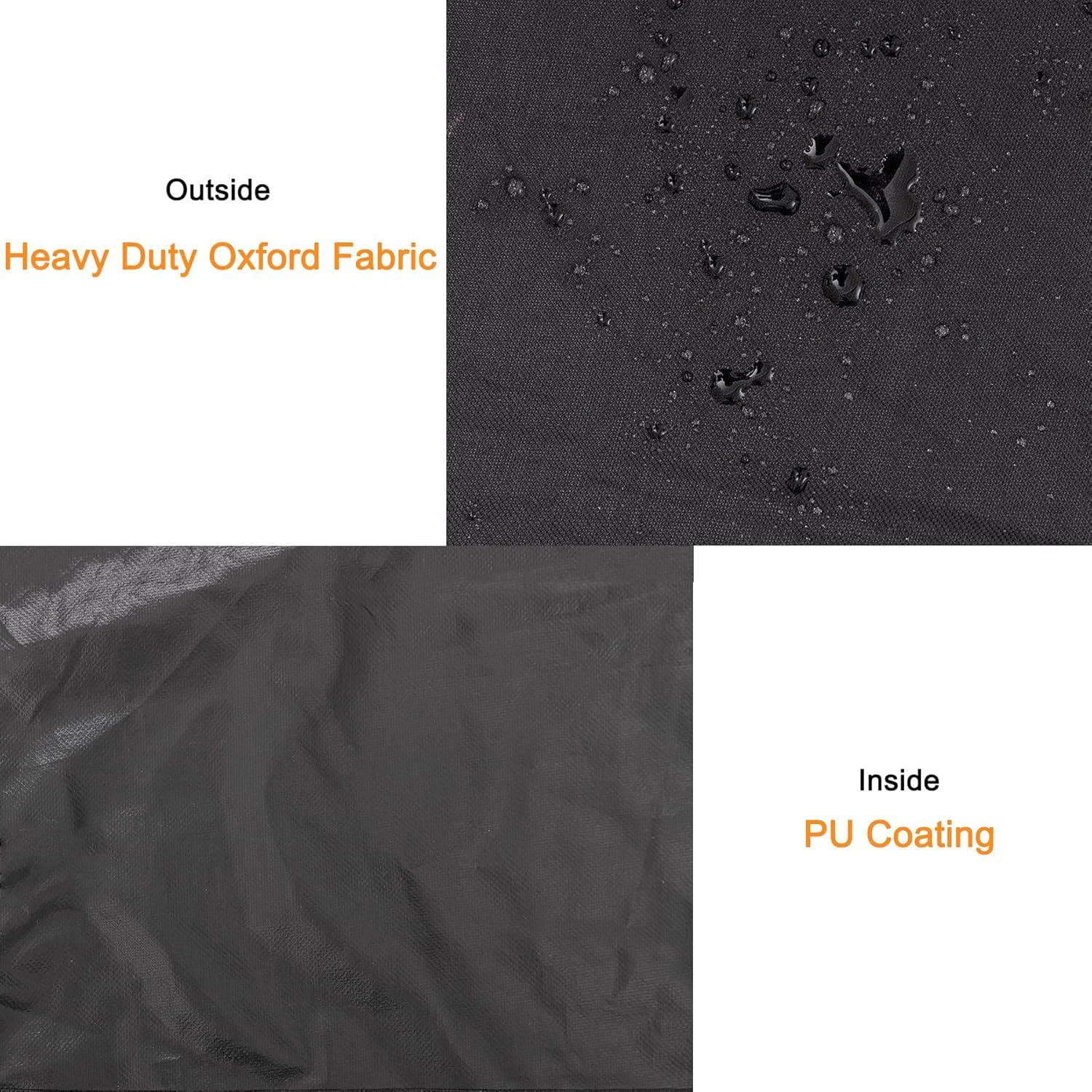 Himal 8ft Waterproof Firewood Cover, Heavy Duty 600D Oxford Outdoor Storage Wood Rack Cover with Buckle (Log Rack not Included)