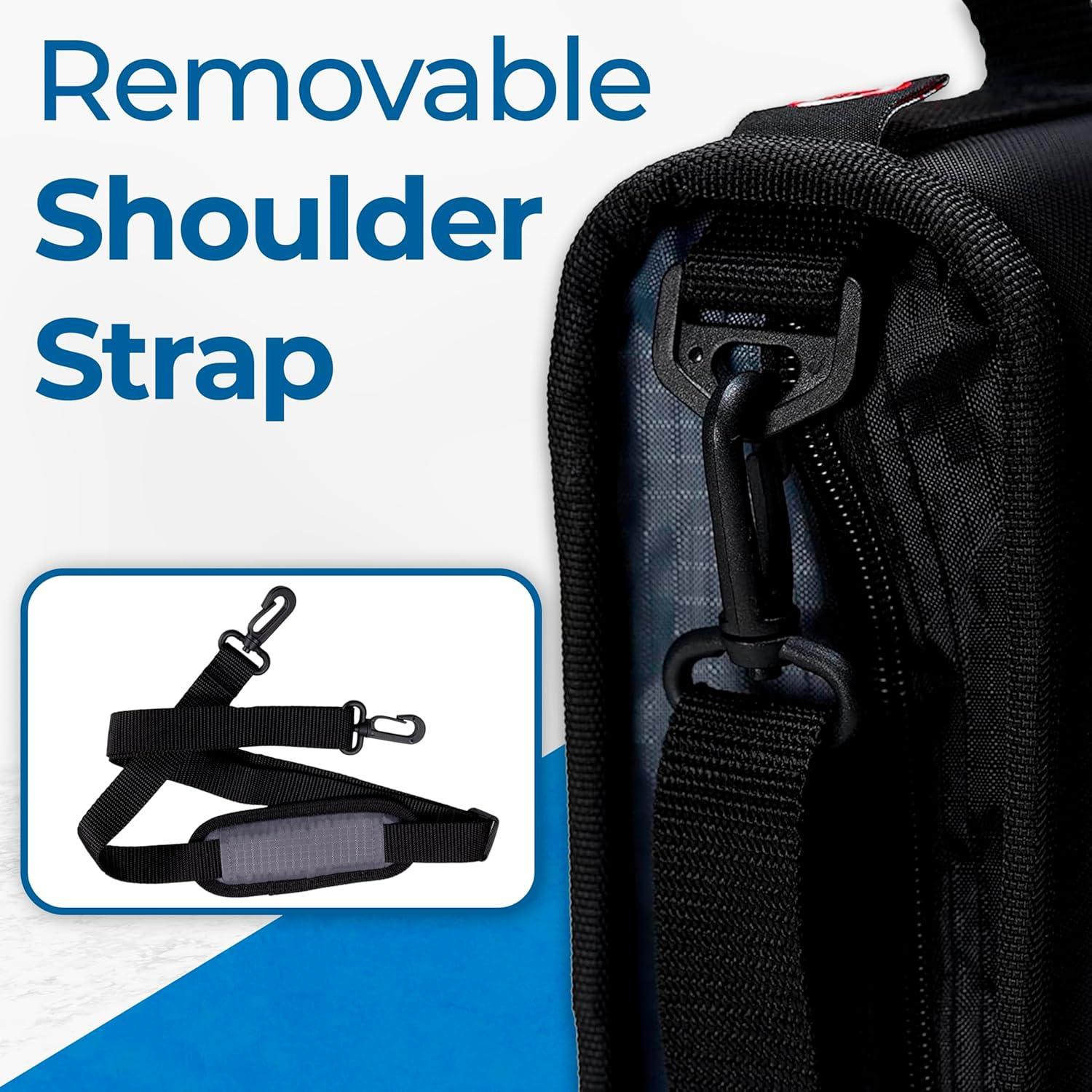 Case it King Size Mighty Zip Tab Binder, 3 Rings, 4" Capacity, 11 X 8.5, Midnight Blue