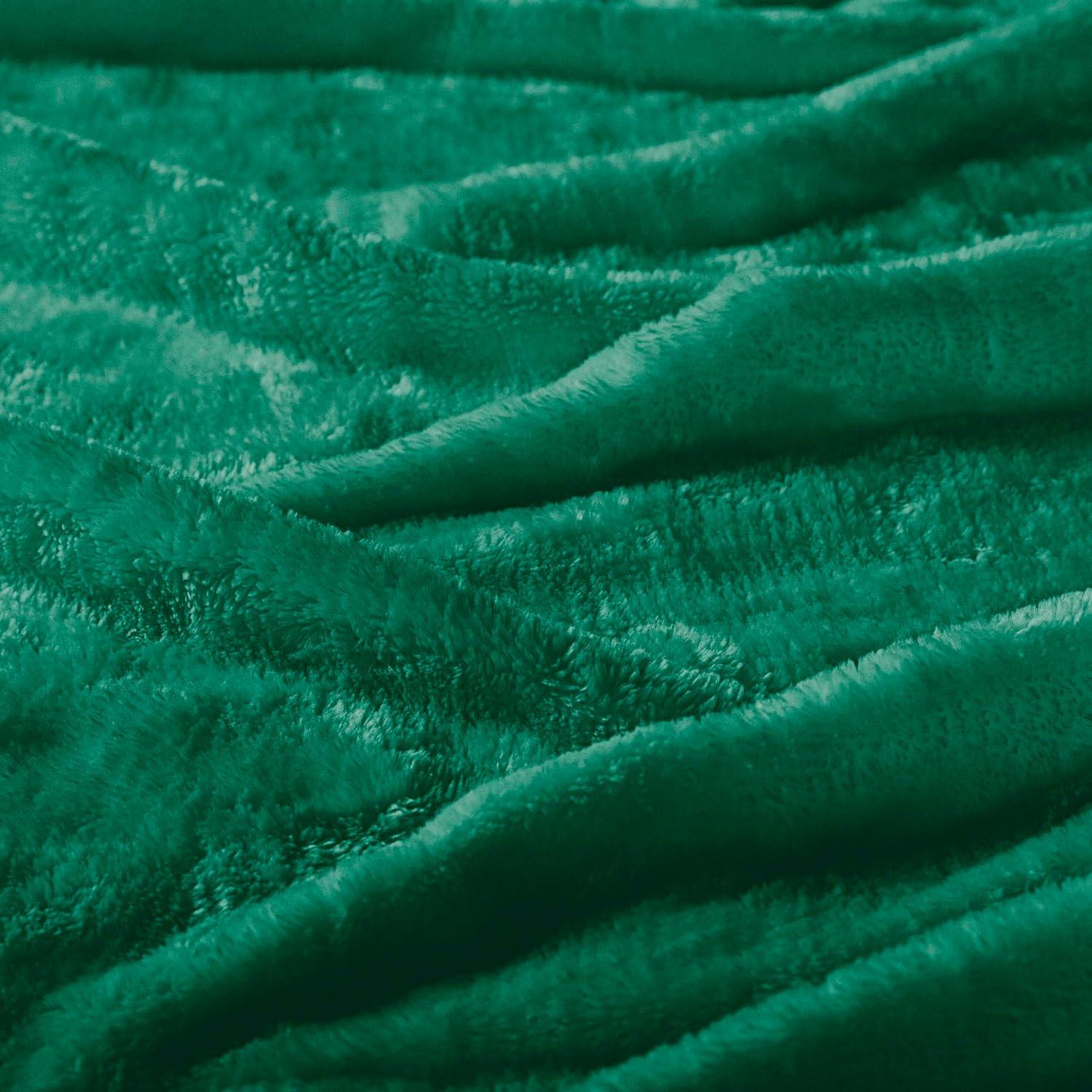 Evergreen Full Reversible Fleece Wool Throw Blanket