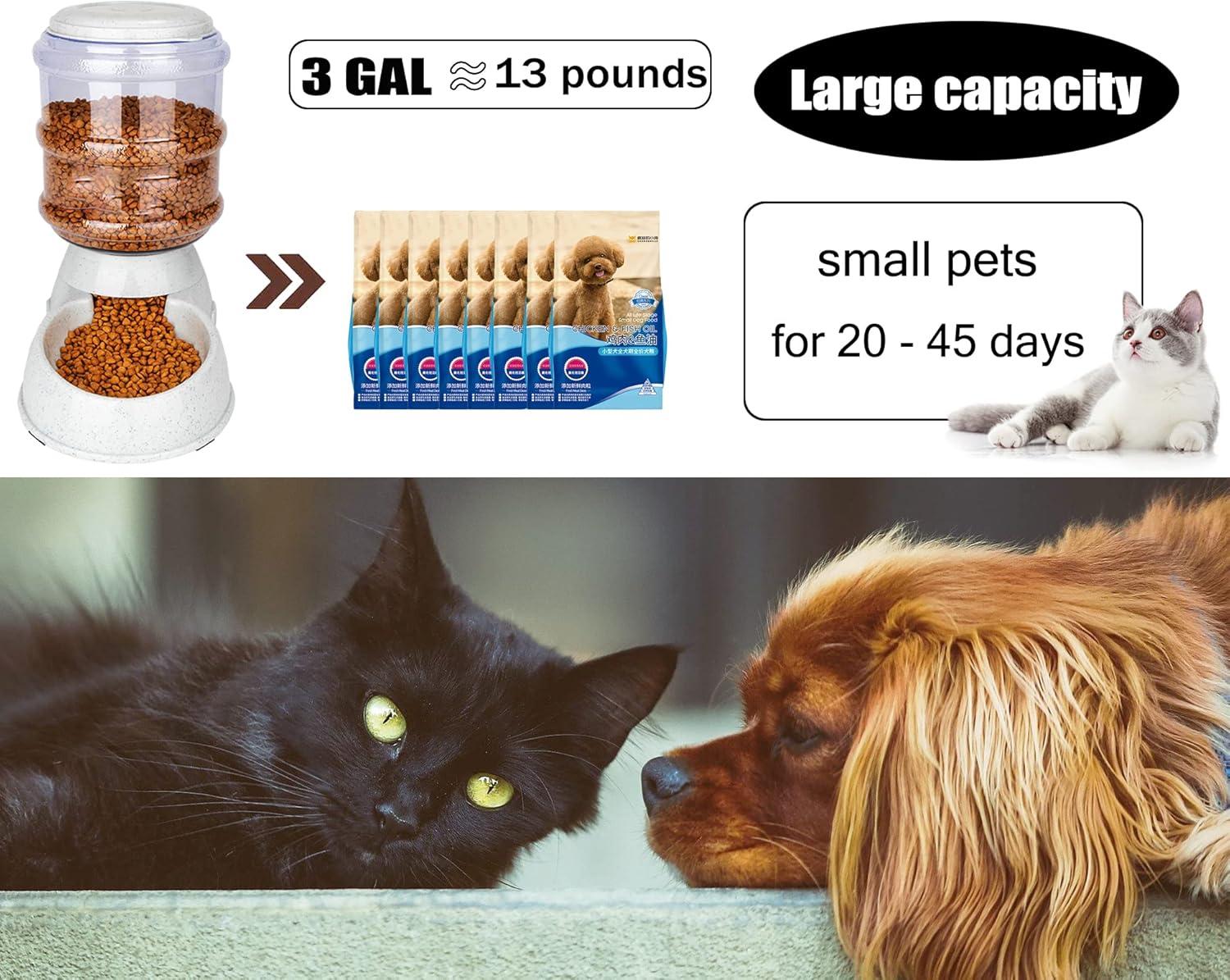 Automatic Feeder for Large Dogs, Large Dog Food Dispenser 3 Gallon, Automatic Dog Feeder Food Dispenser for large dogs and pets That are left unfed for long periods of time away from home.