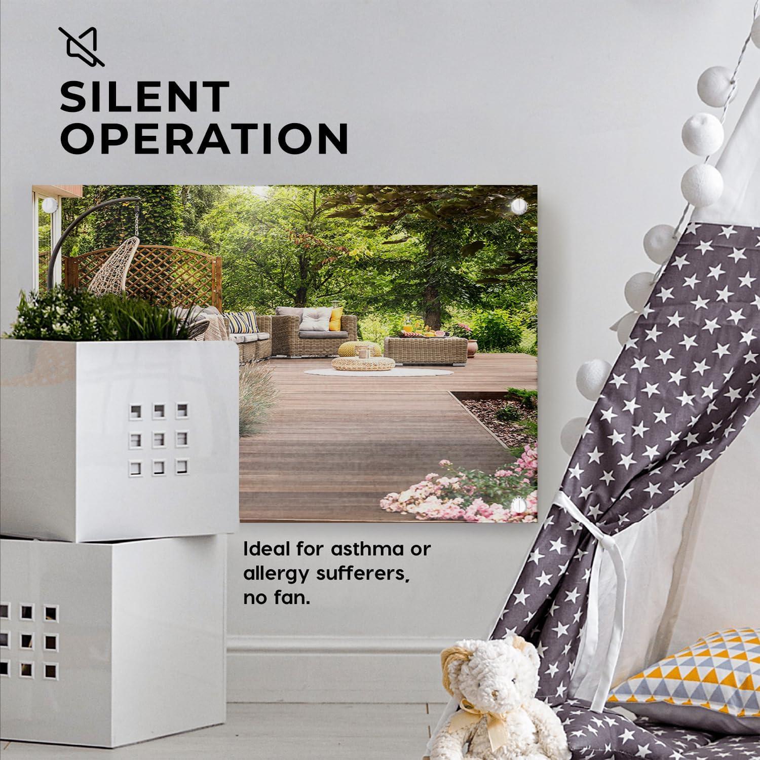 White Electric Wall Heater with Thermostat and Convection