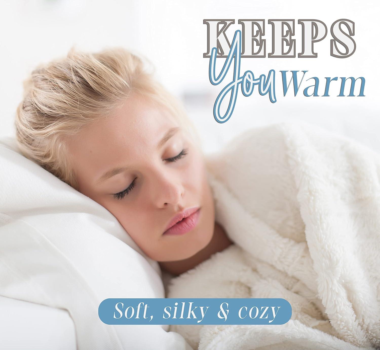 Elegant Comfort Throw Blanket, Reversible Sherpa Flannel, Ultra-Soft, Fuzzy, Cozy and Plush- All Season Lightweight Decorative Throw, 50 x 60 inches, Solid Sherpa Throw, Black