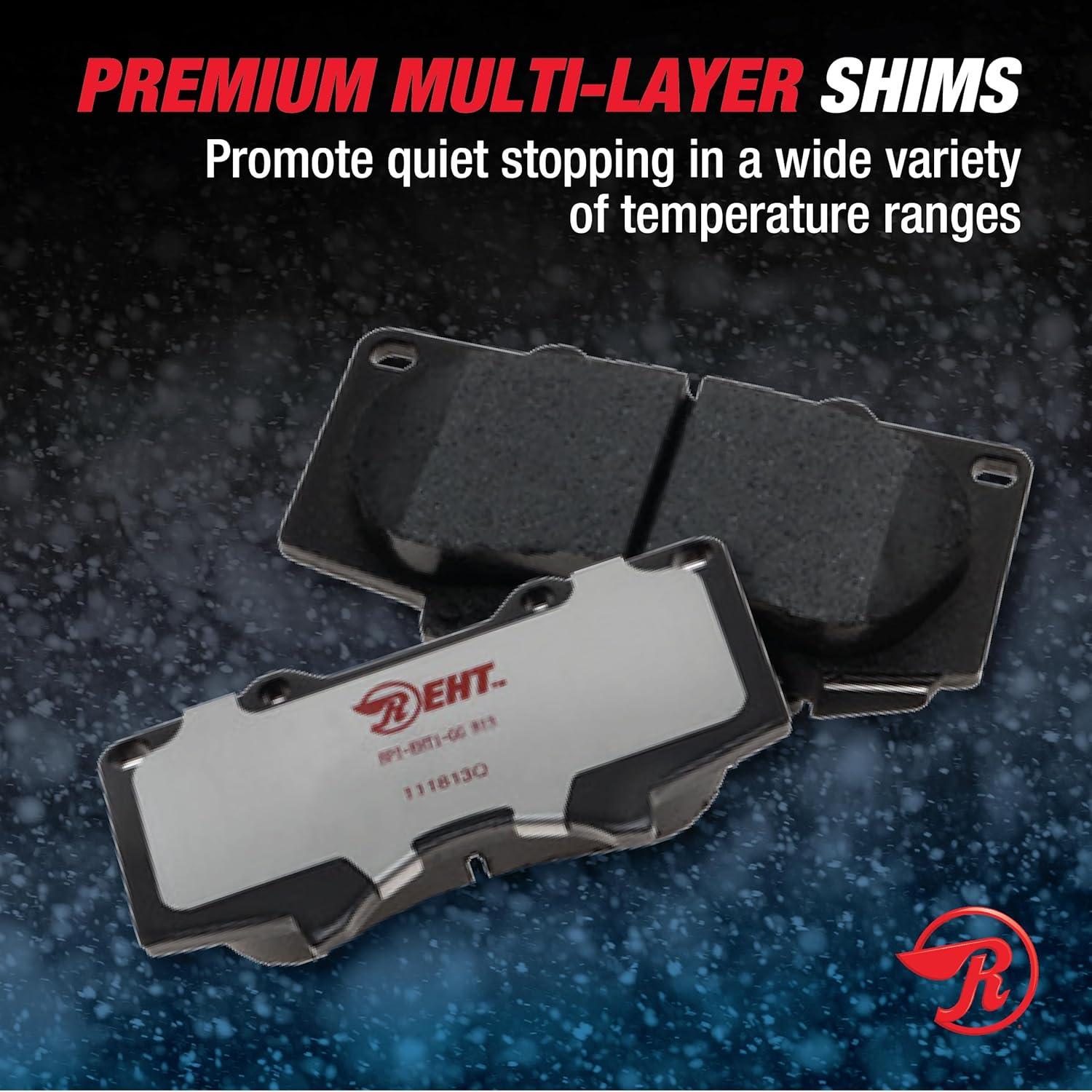 RM Brakes EHT884H Brake Pad Set Fits select: 2001-2005 TOYOTA HIGHLANDER, 2006 TOYOTA HIGHLANDER LIMITED