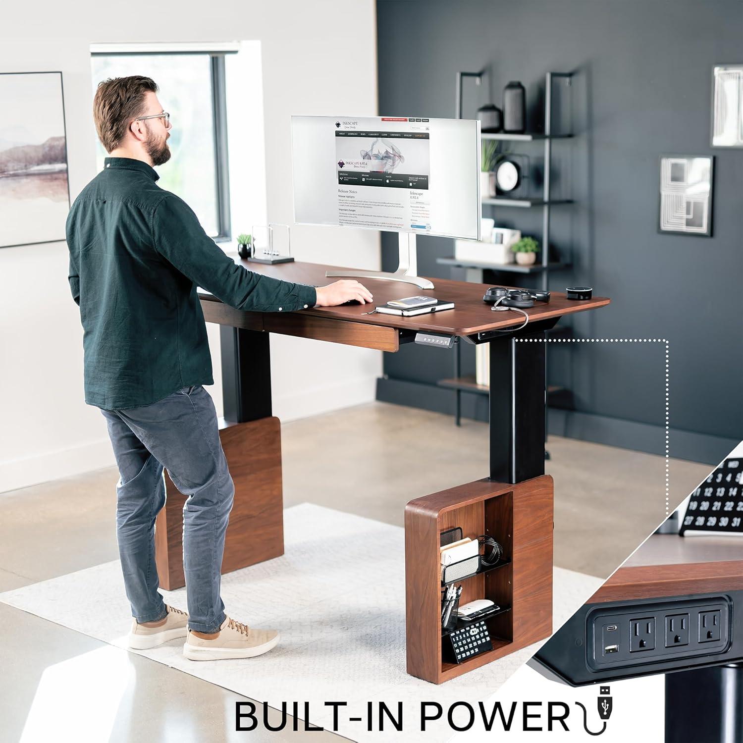 Vivo Vivo 71" X 30" Dual Motor Electric Executive Desk With Storage