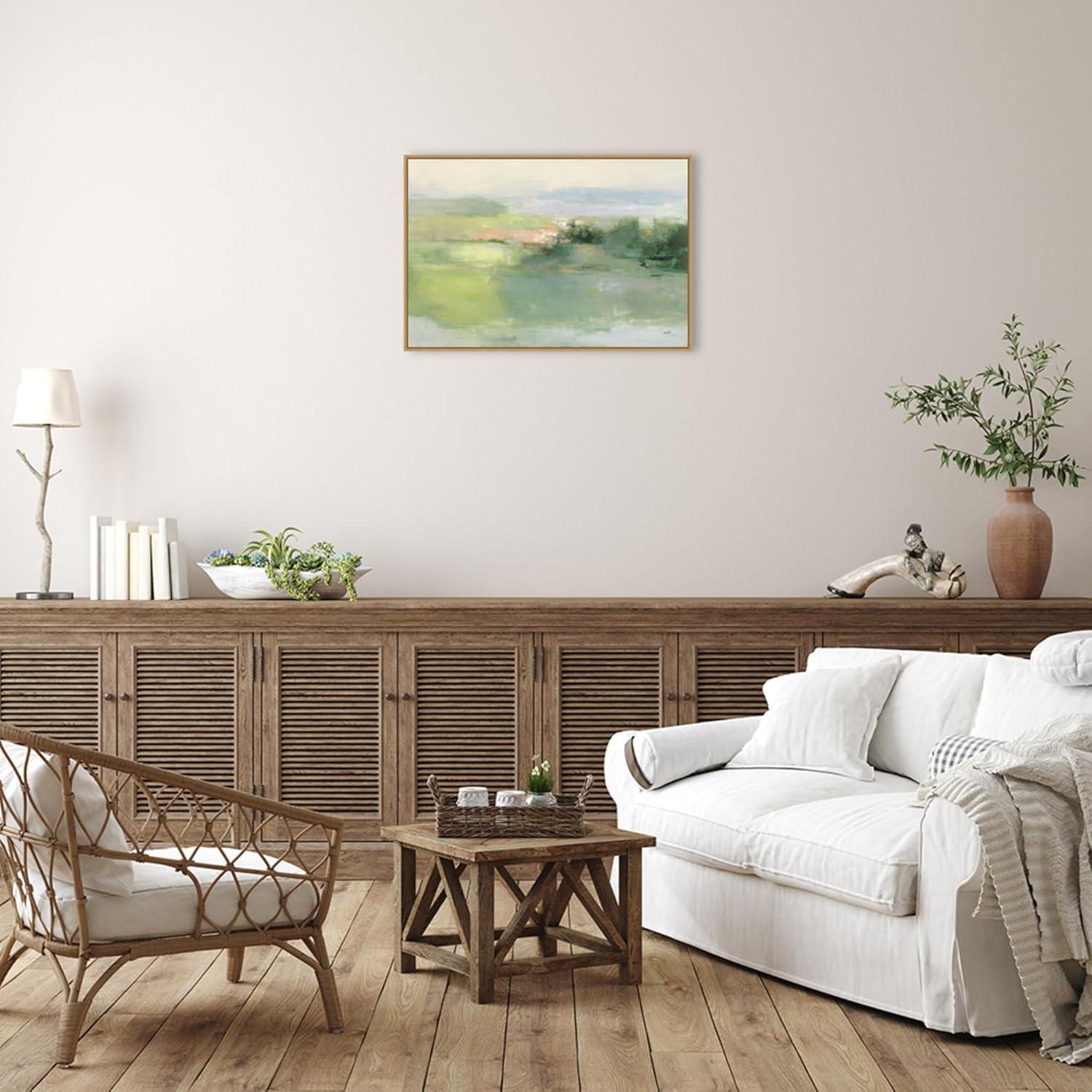 Amanti Art Gentle World Framed Canvas Wall Art Print