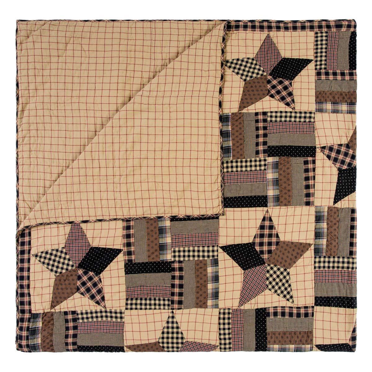 VHC Brands Bingham Farmhouse / Country Cotton Patchwork Quilt