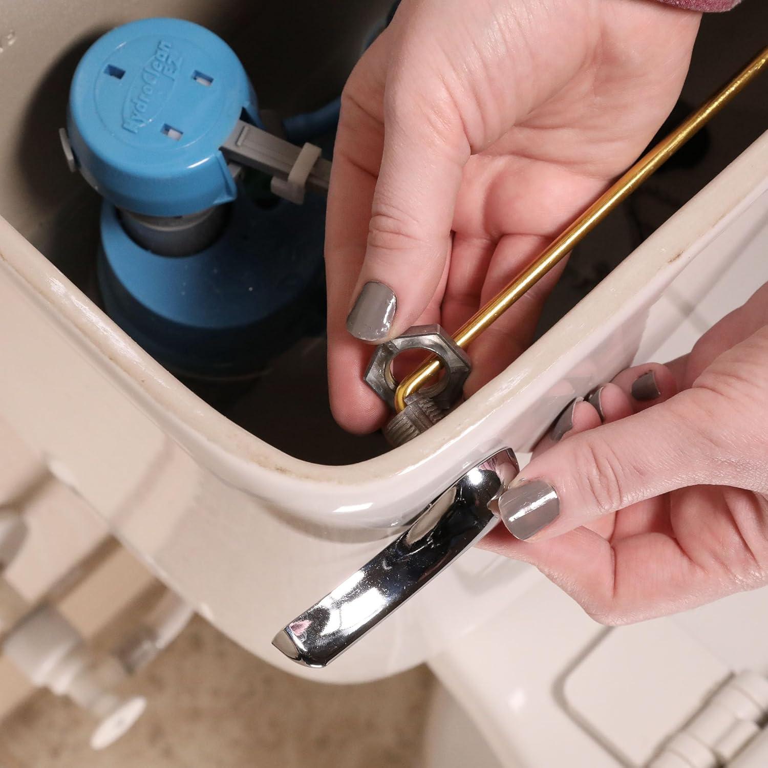 DANCO 8 inch Front Mount Toilet Handle Replacement, Chrome, 8 inch, 1-Pack (80806)