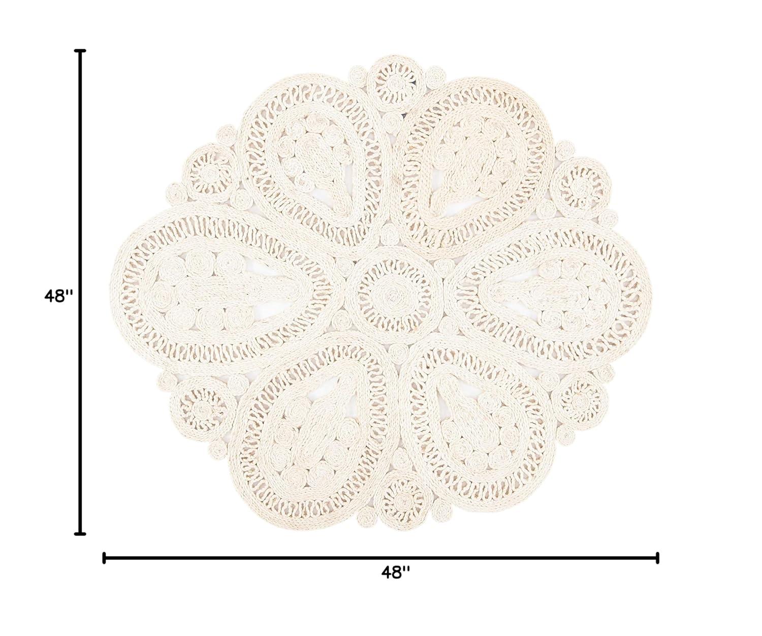 Natural Fiber NF360 Hand Woven Indoor Area Rug - Ivory - 4' Round - Safavieh