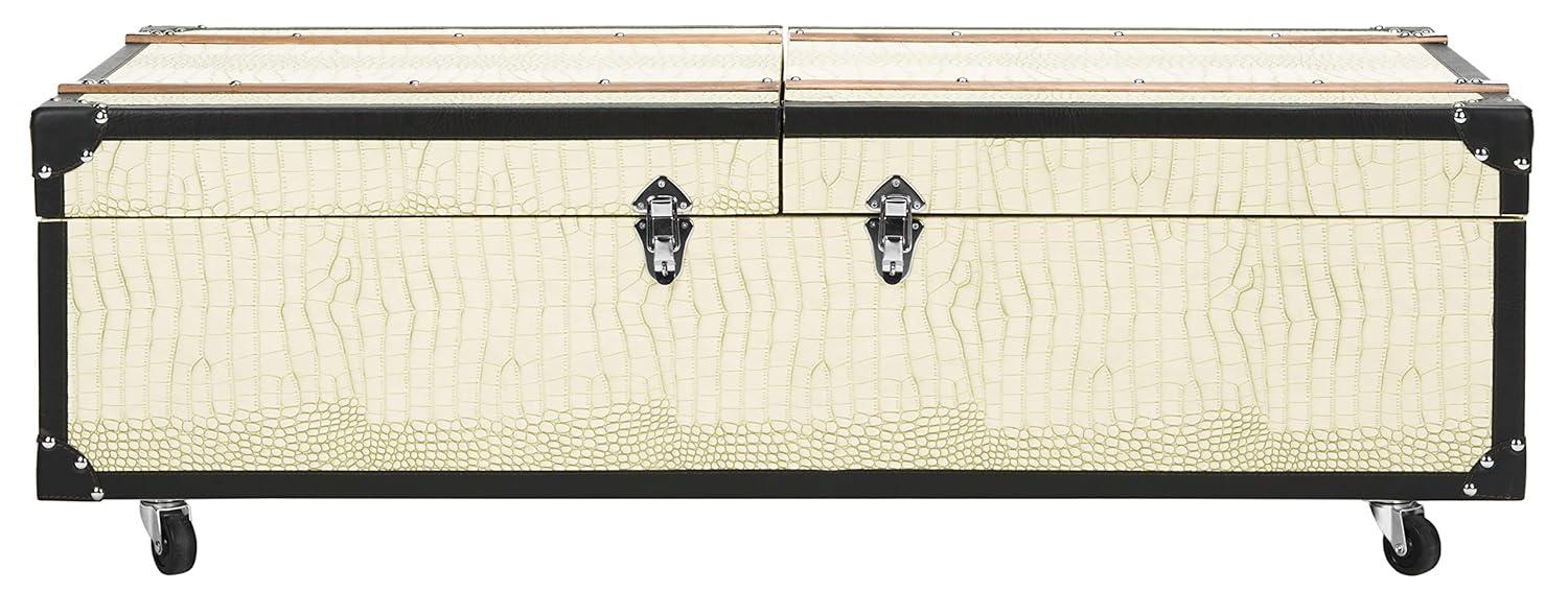 Zoe Trunk/Coffee Table - Cream - Safavieh