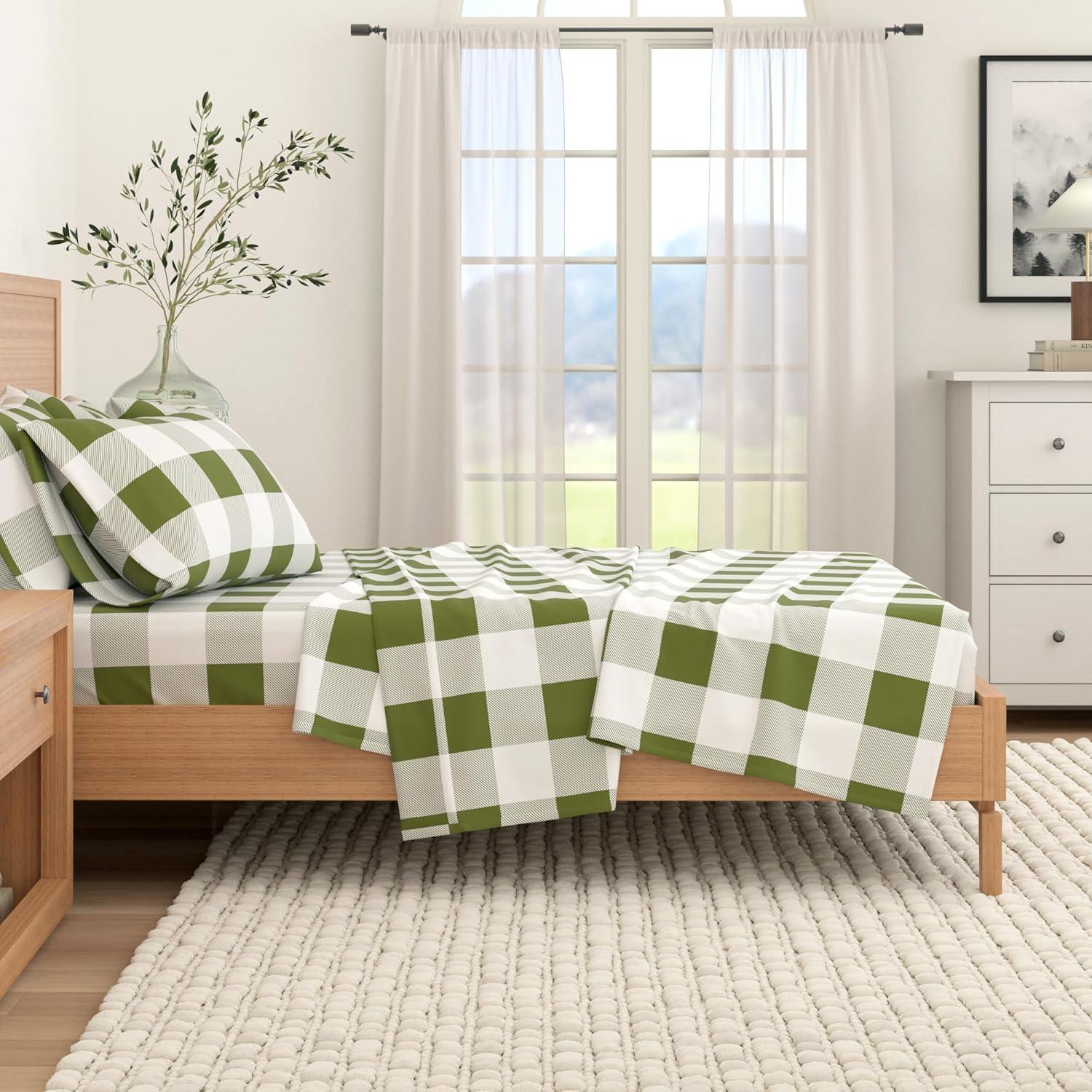 100% Cotton Cozy Solid Flannel Sheet Set