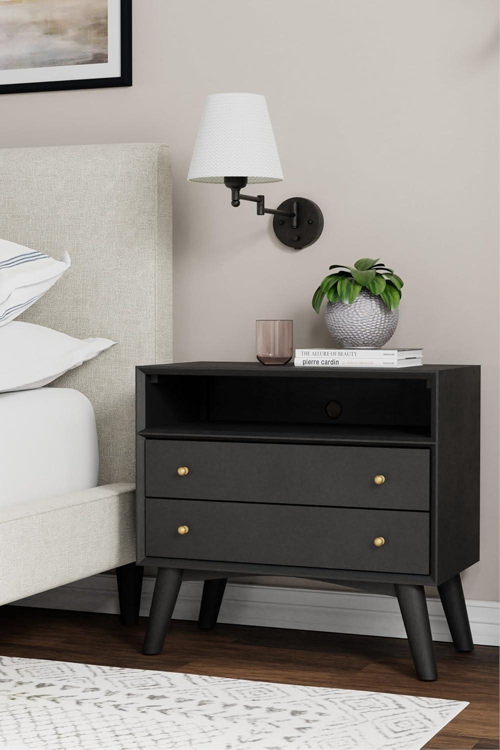 Williams 2-Drawer Nightstand with Shelf