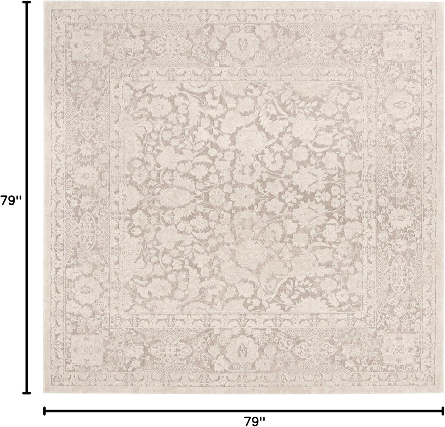 Reflection RFT667 Power Loomed Indoor Area Rug - 6'7"x6'7" - Beige/Cream - Safavieh
