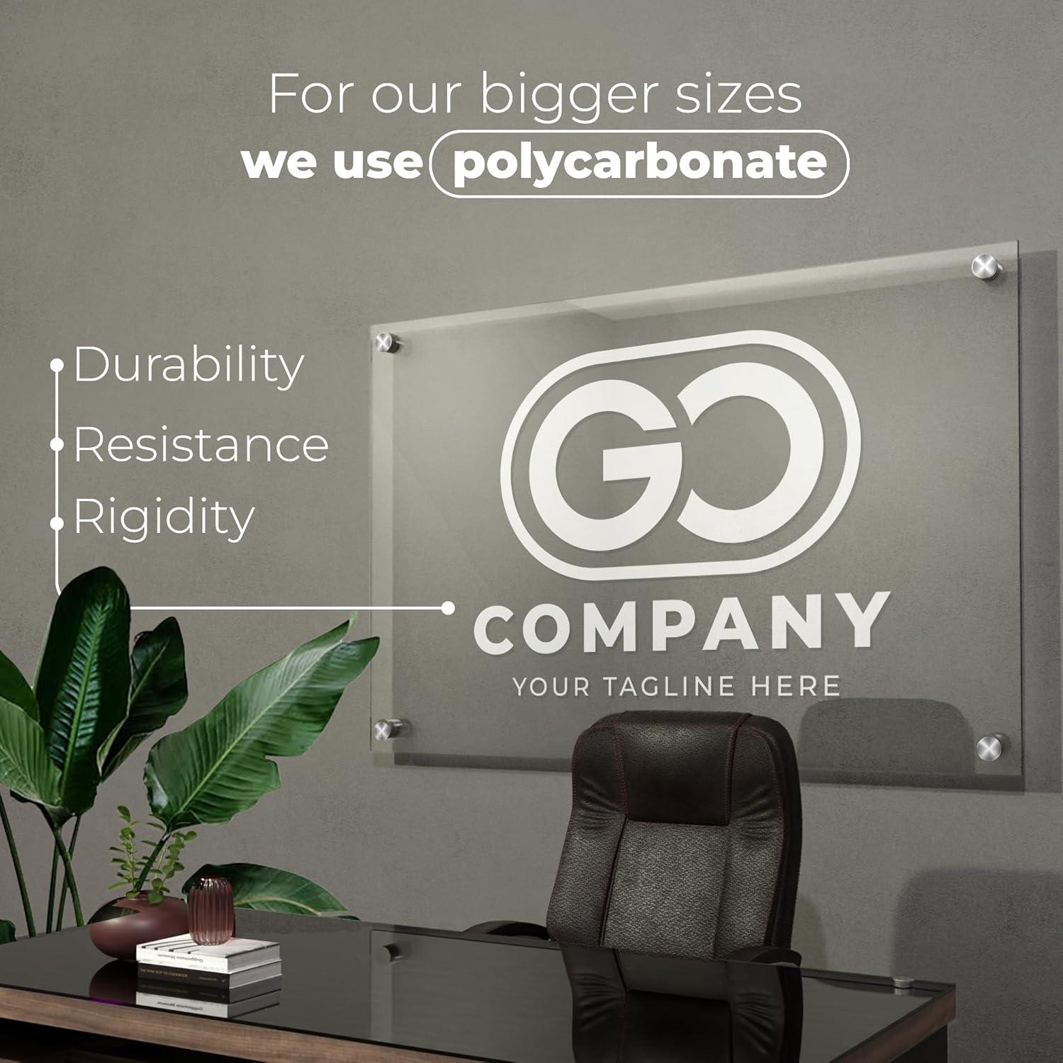 Personalized Floating Acrylic Business Sign