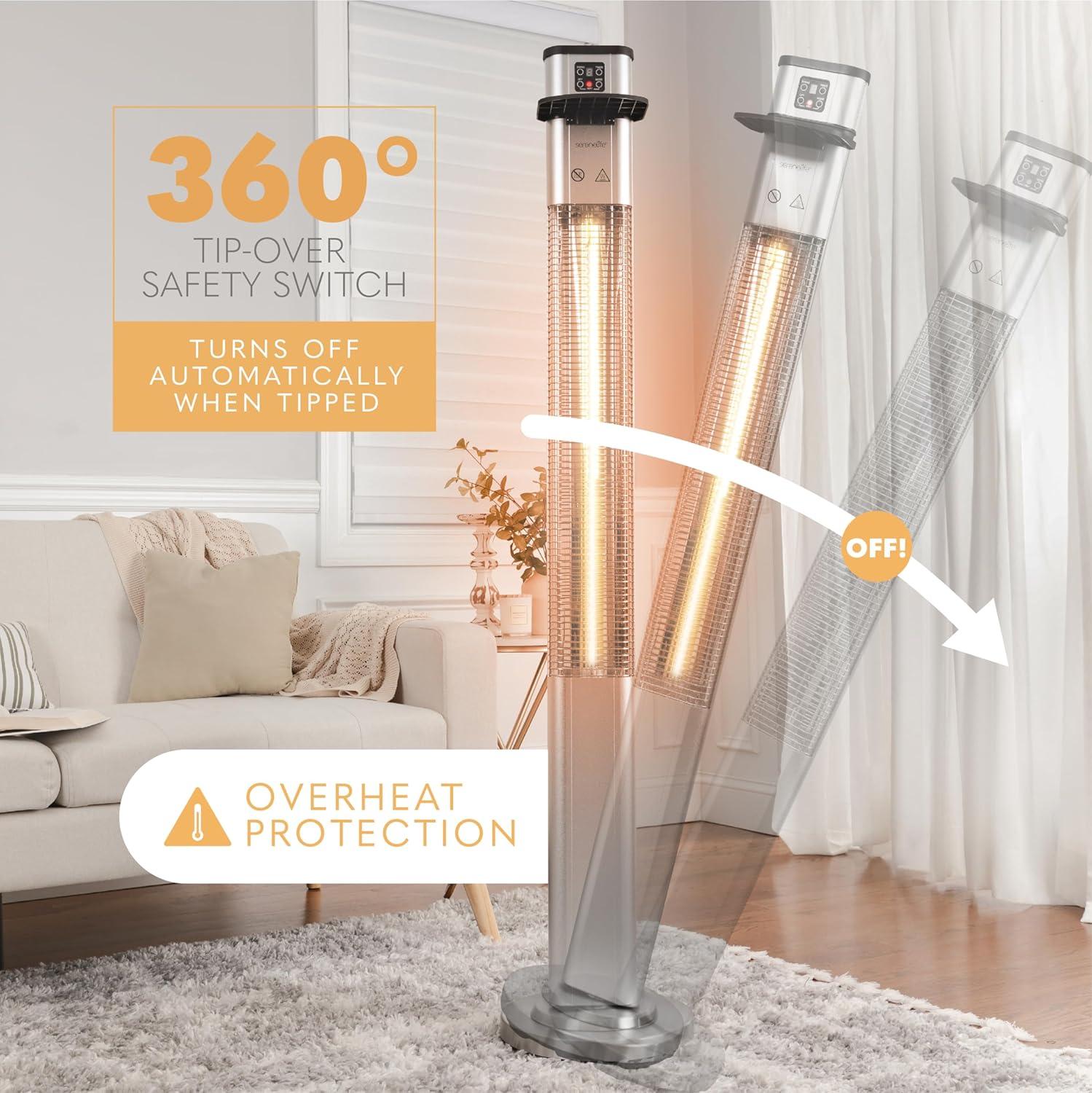 Stainless Steel Electric Standing Patio Heater