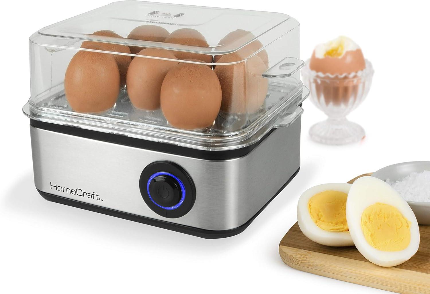 HomeCraft HCECS8SS 8-Egg Cooker with Buzzer