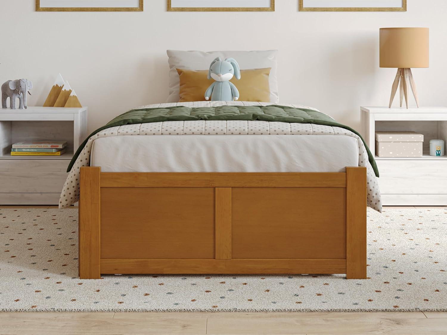 Solid Wood Platform Storage Bed