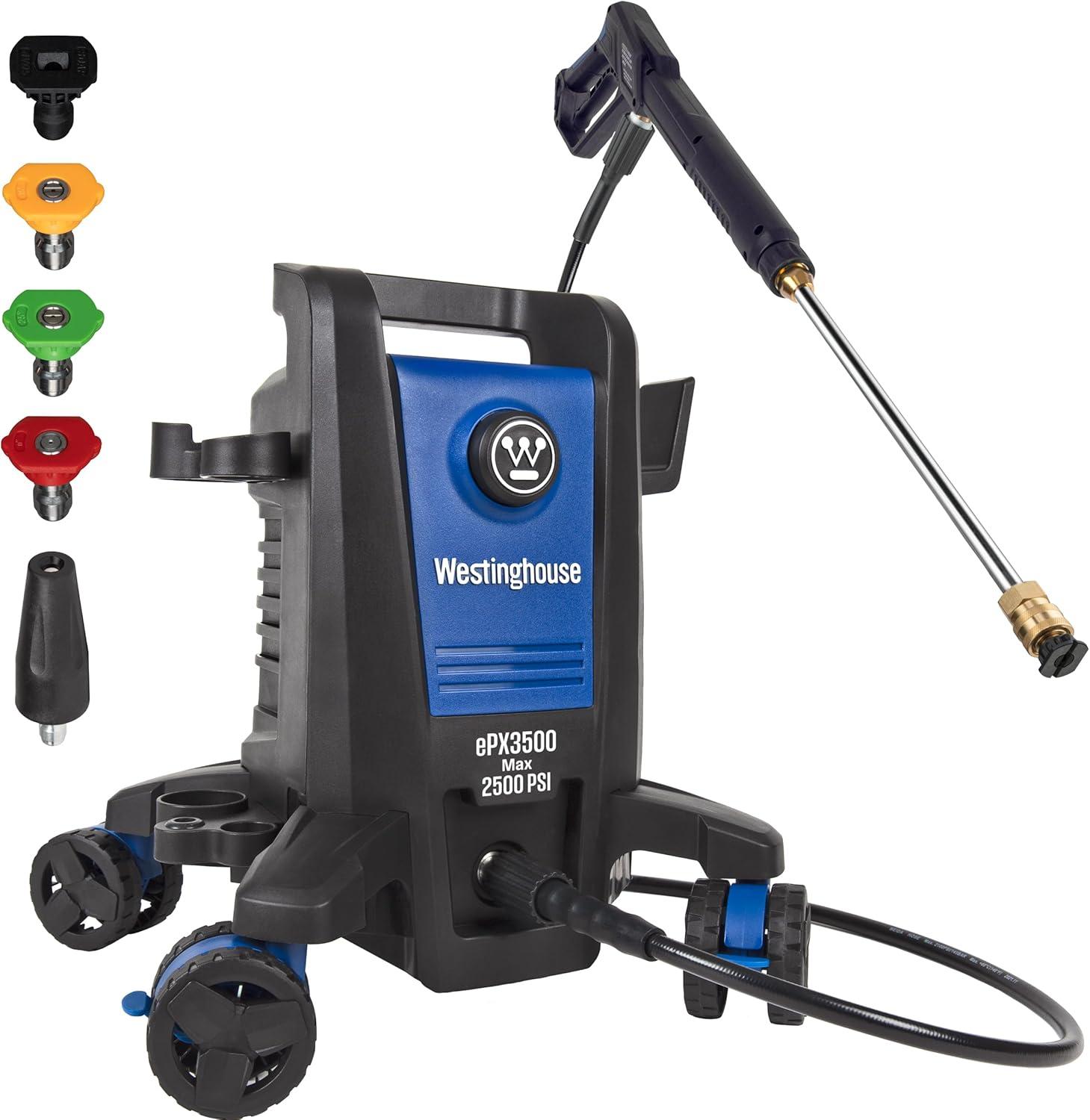 Westinghouse Electric Pressure Washer 2500-PSI, 1.76-GPM, Soap Tank, 5 Nozzles