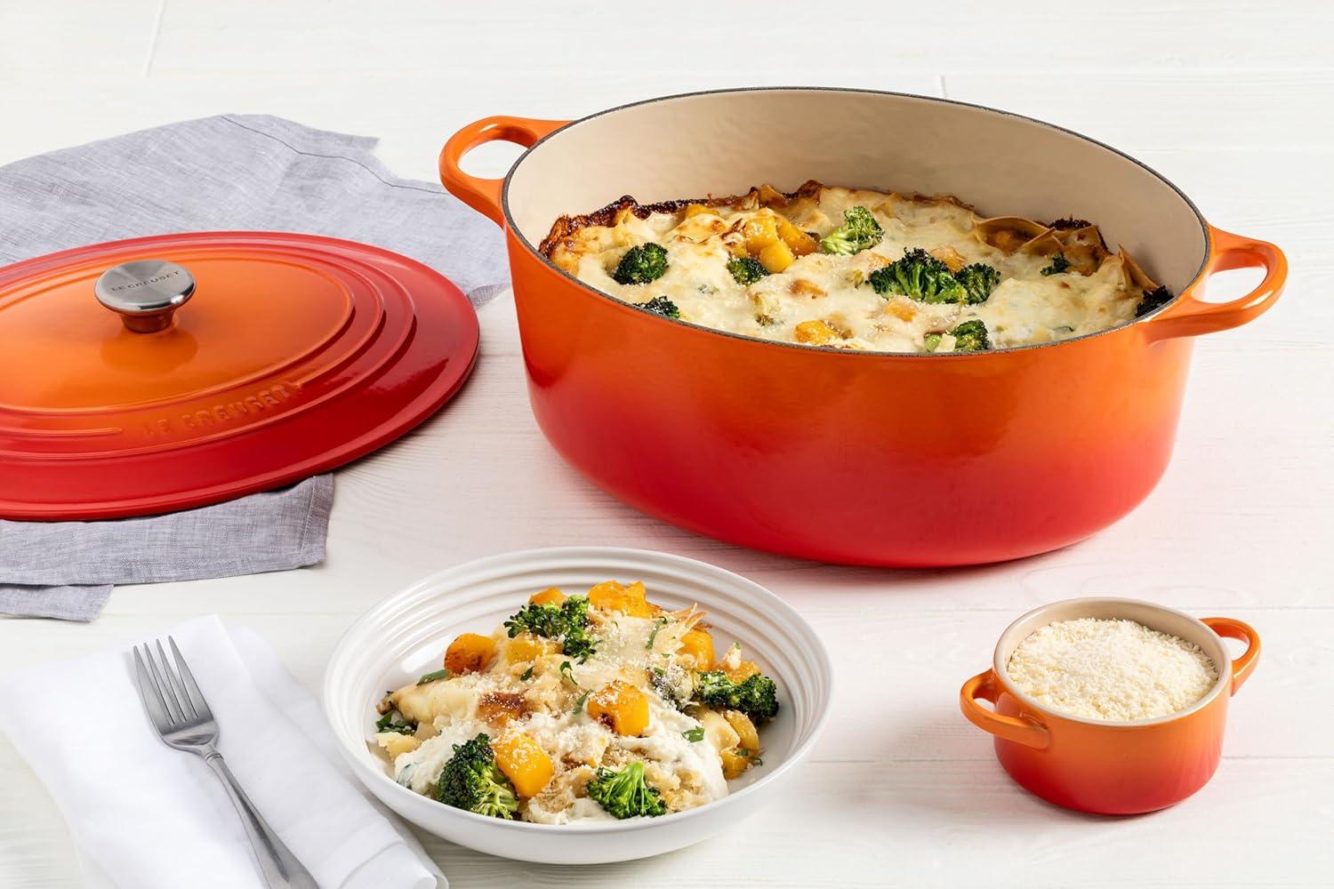 Le Creuset Enameled Cast Iron Signature Oval Dutch Oven, 8 qt., Flame