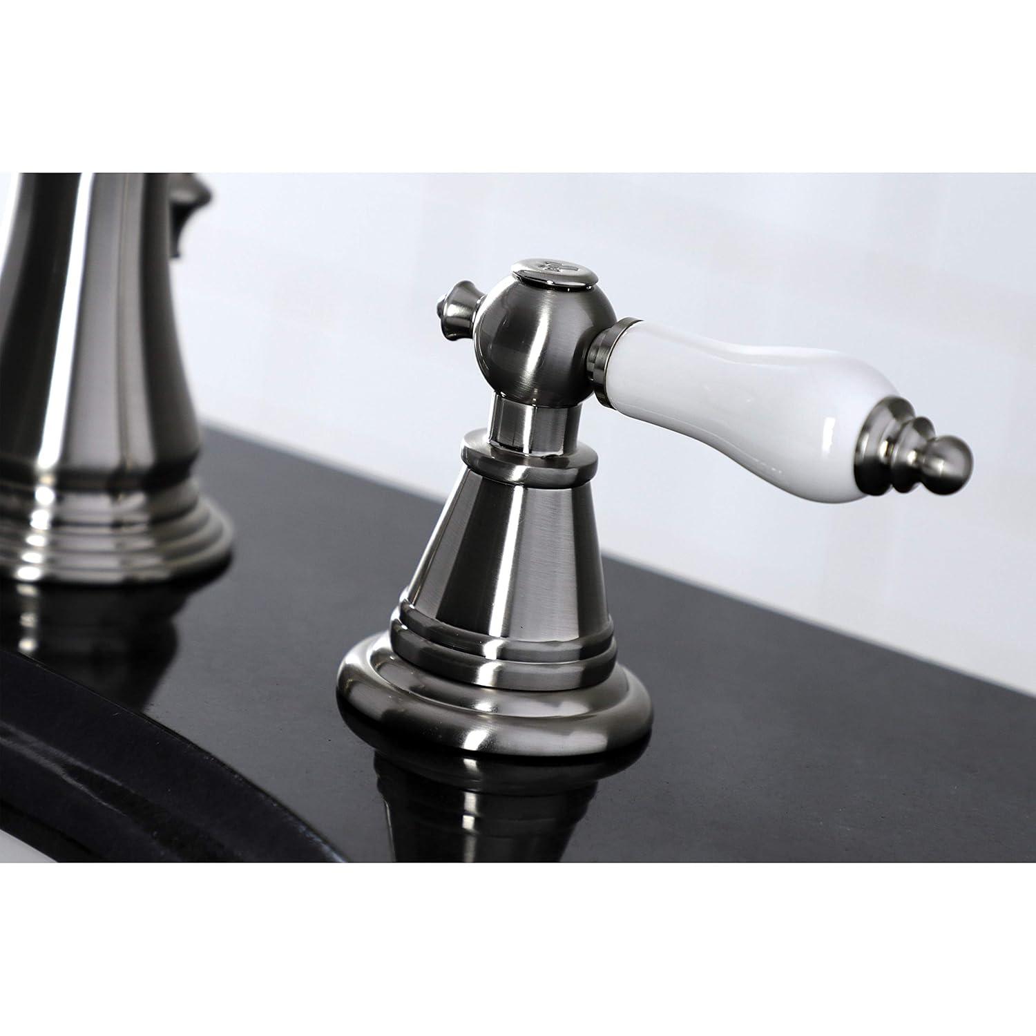 Kingston Brass FSC1978PL Kingston Brass English Classic Two-Handle 3-Hole Deck Mount Widespread Bathroom Faucet with Pop-Up Drain