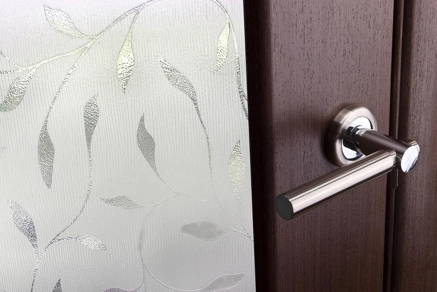 Etched Leaf Clear Decorative Privacy Window Film with UV Protection