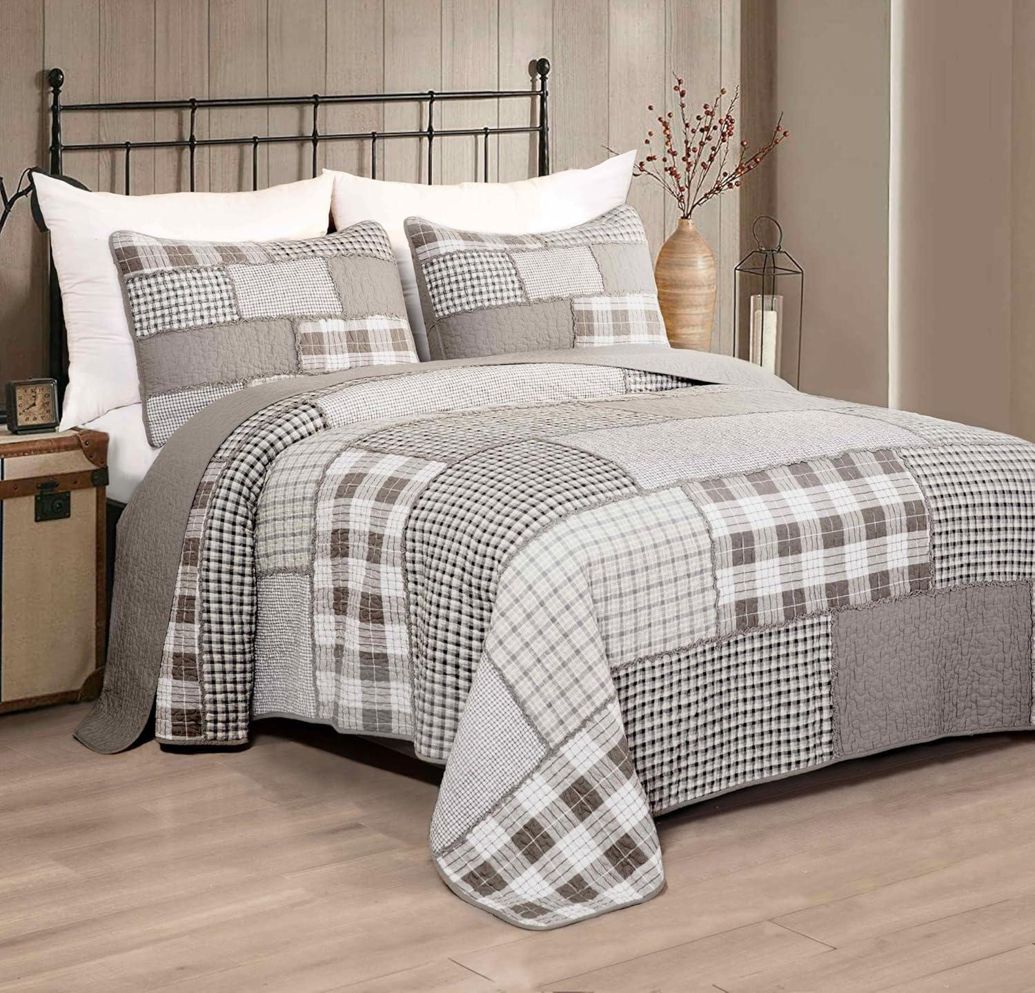 Chezmoi Collection Cotton Patchwork Quilt Set