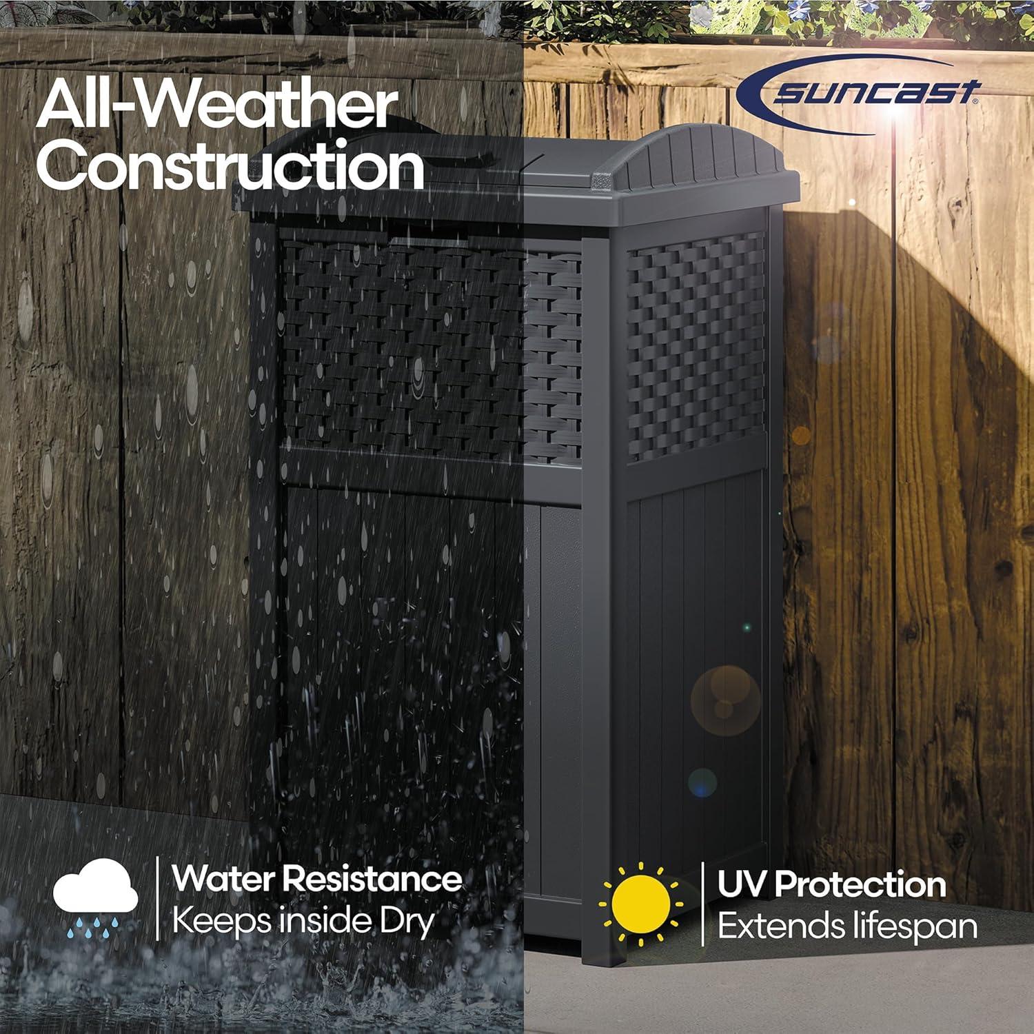Suncast Suncast 33 Gallon Manual Lift Trash Hideaway Container