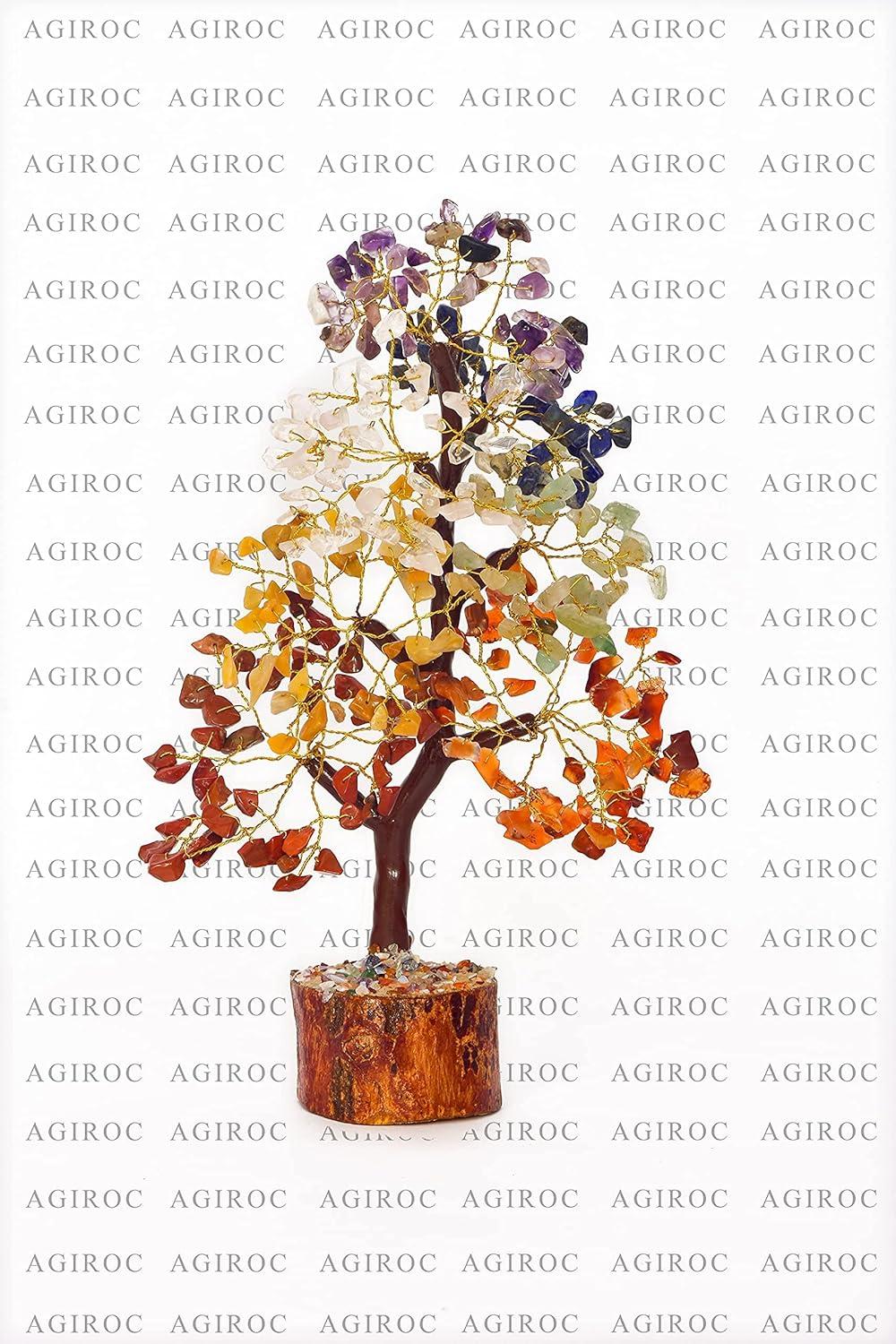 Crystal Tree Of Life 7 Chakra Healing Crystal Trees for Home Office Decoration Crystal Decor Money Bonsai Trees for Positive Energy