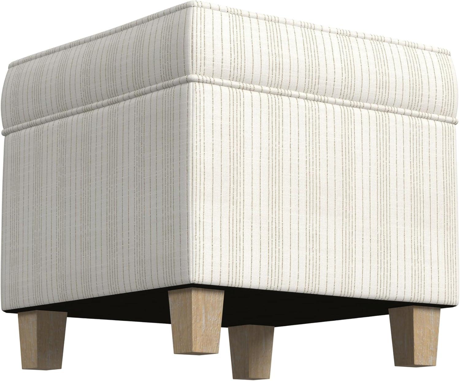 Cole Classics Square Storage Ottoman with Lift Off Top - HomePop