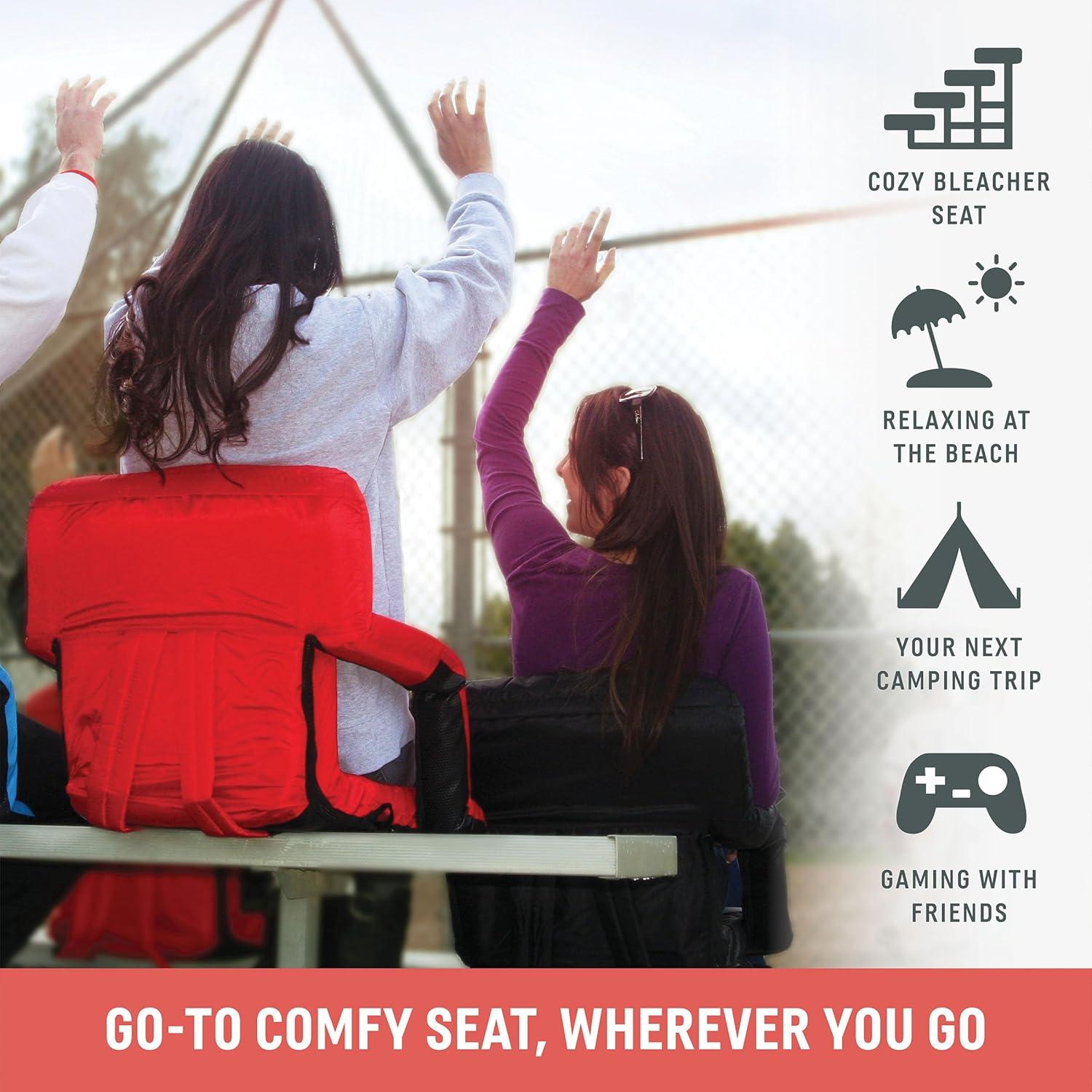 ONIVA™ Ventura Reclining Bleacher Seat with Armrests and Back Support