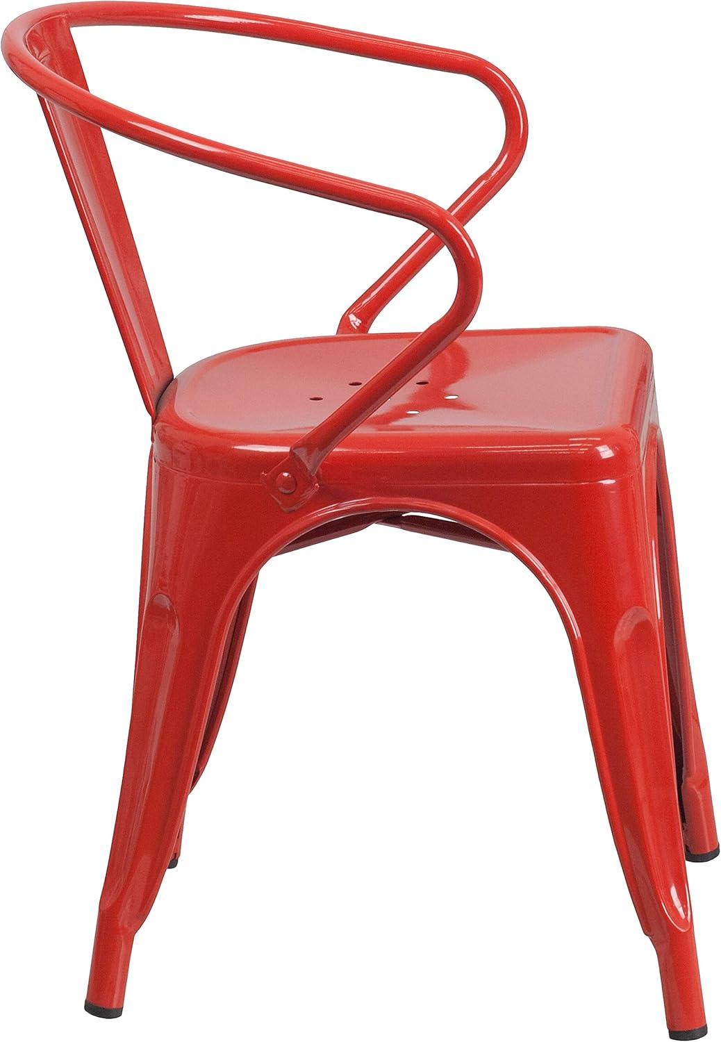 Flash Furniture Hucheson Metal Indoor-Outdoor Chair with Arms