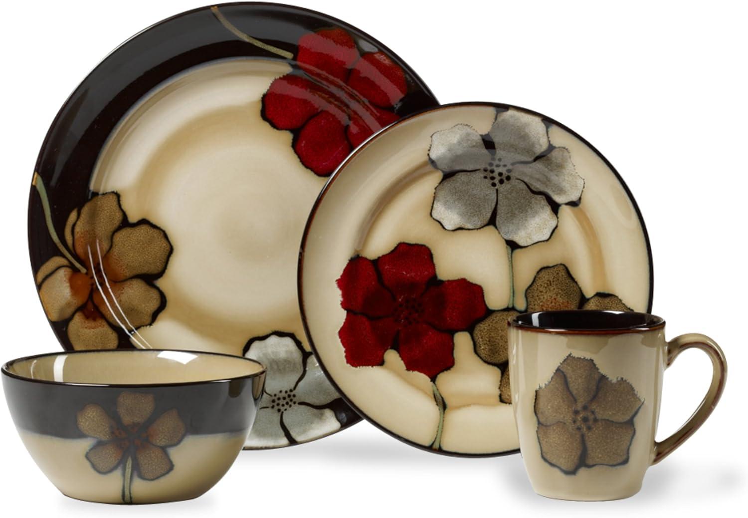 Pfaltzgraff® Painted Poppies 16-Piece Stoneware Dinnerware Set