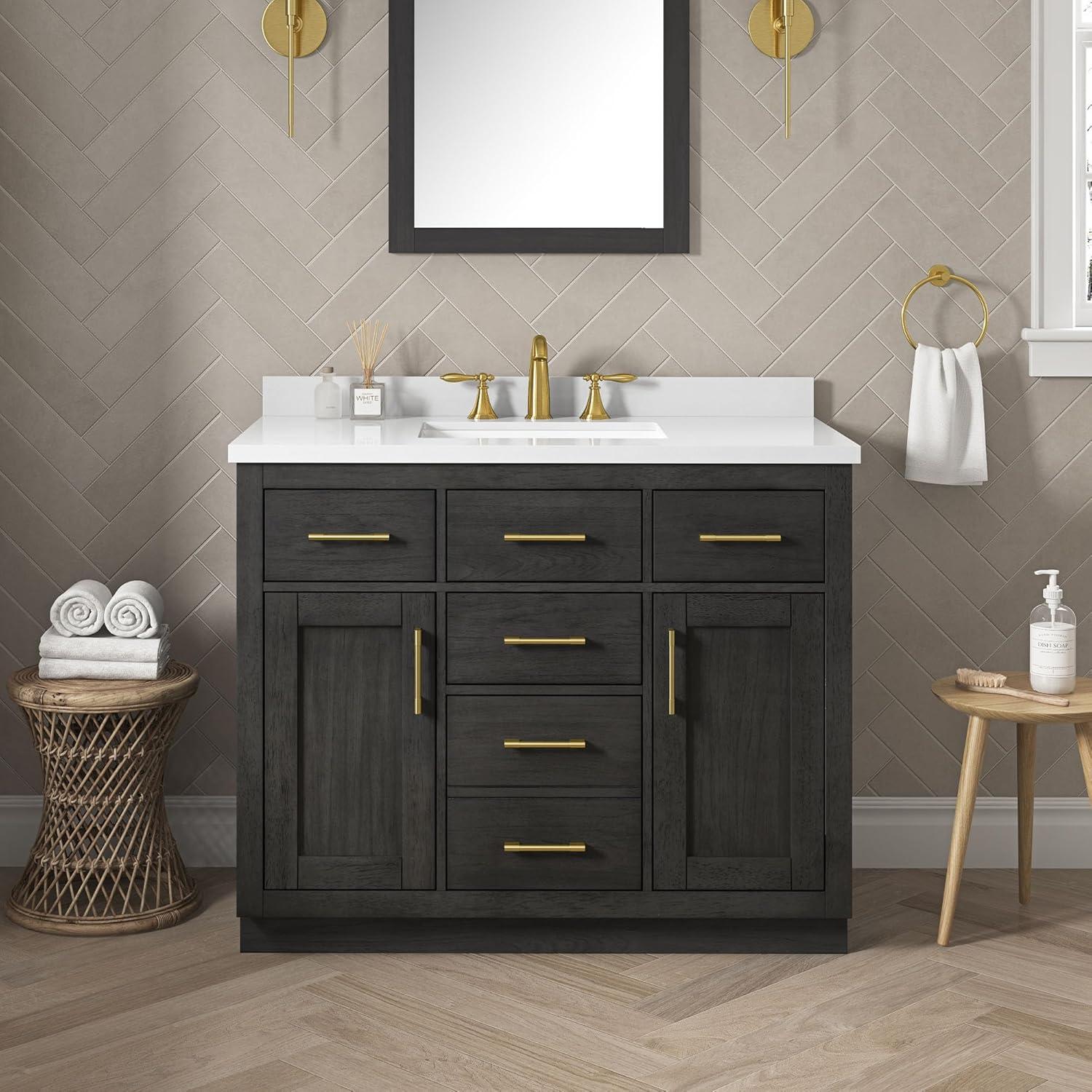 OVE Decors Bailey 42" Single Bathroom Vanity with Premium Countertop