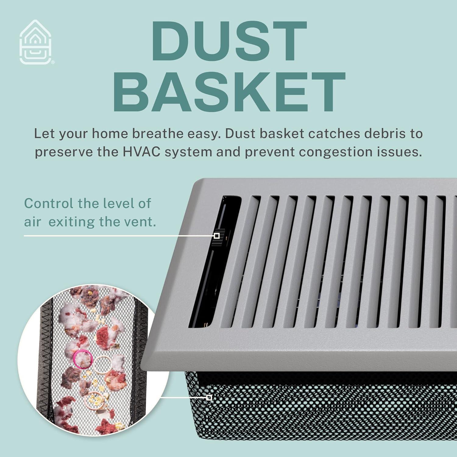 Home Intuition Contemporary Floor Vent Cover Register With Mesh Net