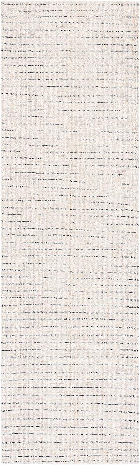 Abstract ABT468 Handmade Indoor Runner - Ivory/Blue - 2'-3"x8' - Safavieh