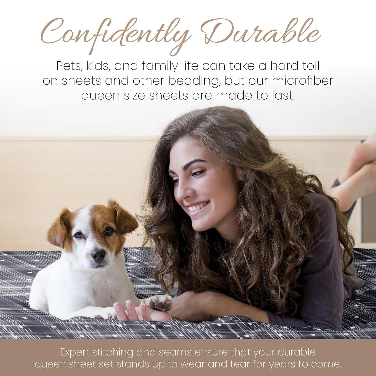 Becky Cameron™ Polka Dot Pattern Microfiber Sheet Set