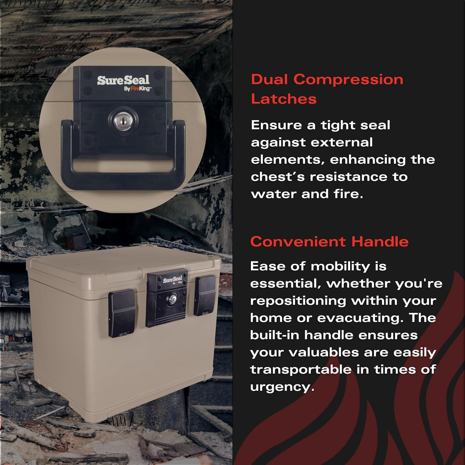 FireKing Fire And Water Chest Safe Box Lock