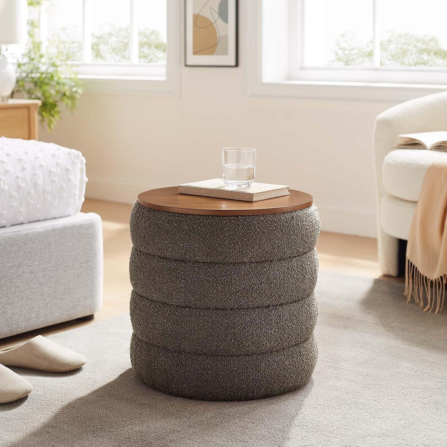 Modway Modway Mezzo 17.3" Wide Round Storage Ottoman