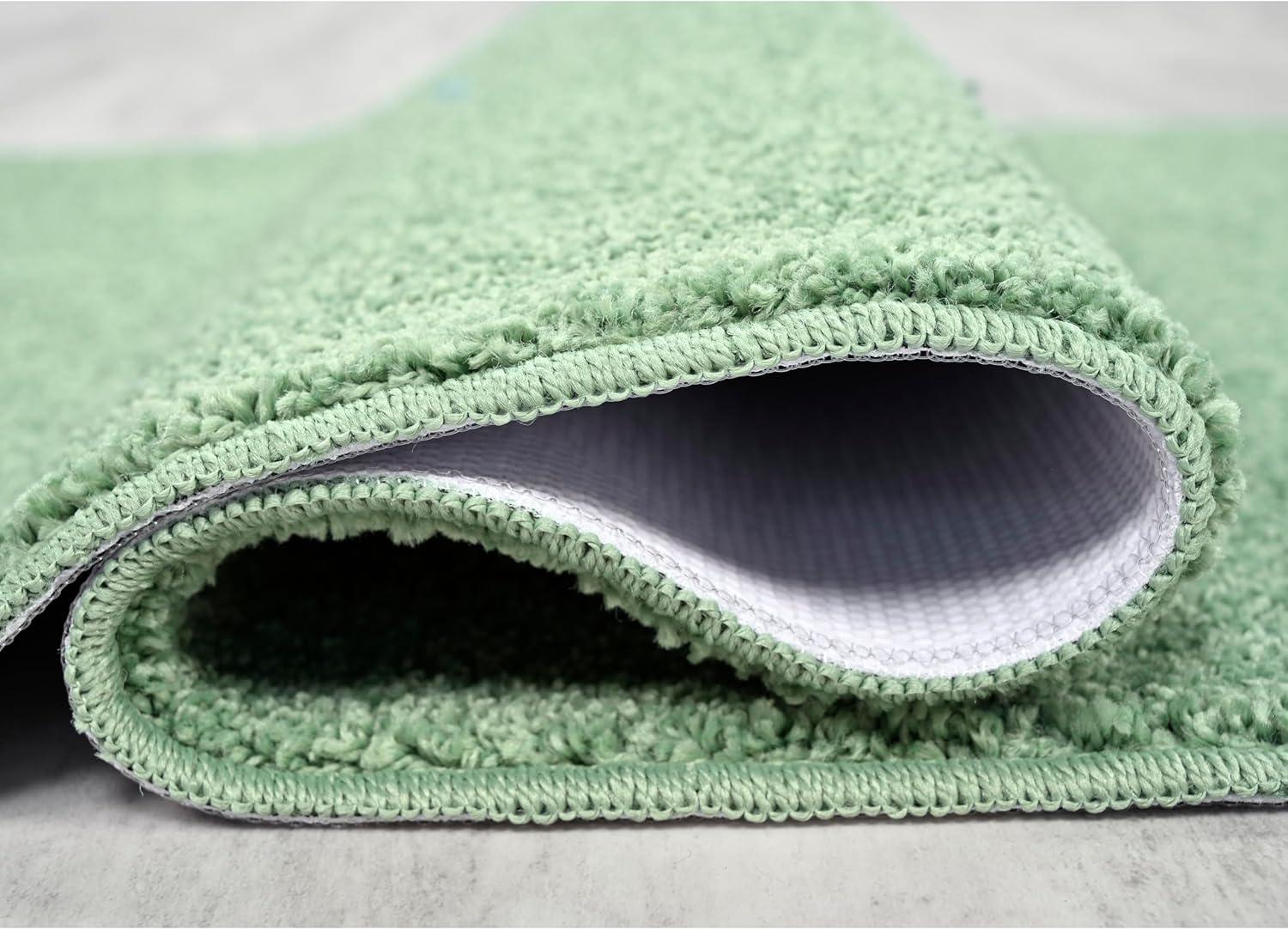 Garland Rug Gramercy Washable Bath Rug Set, 2-Piece (20"x34" & Contour Rug) Deep Fern