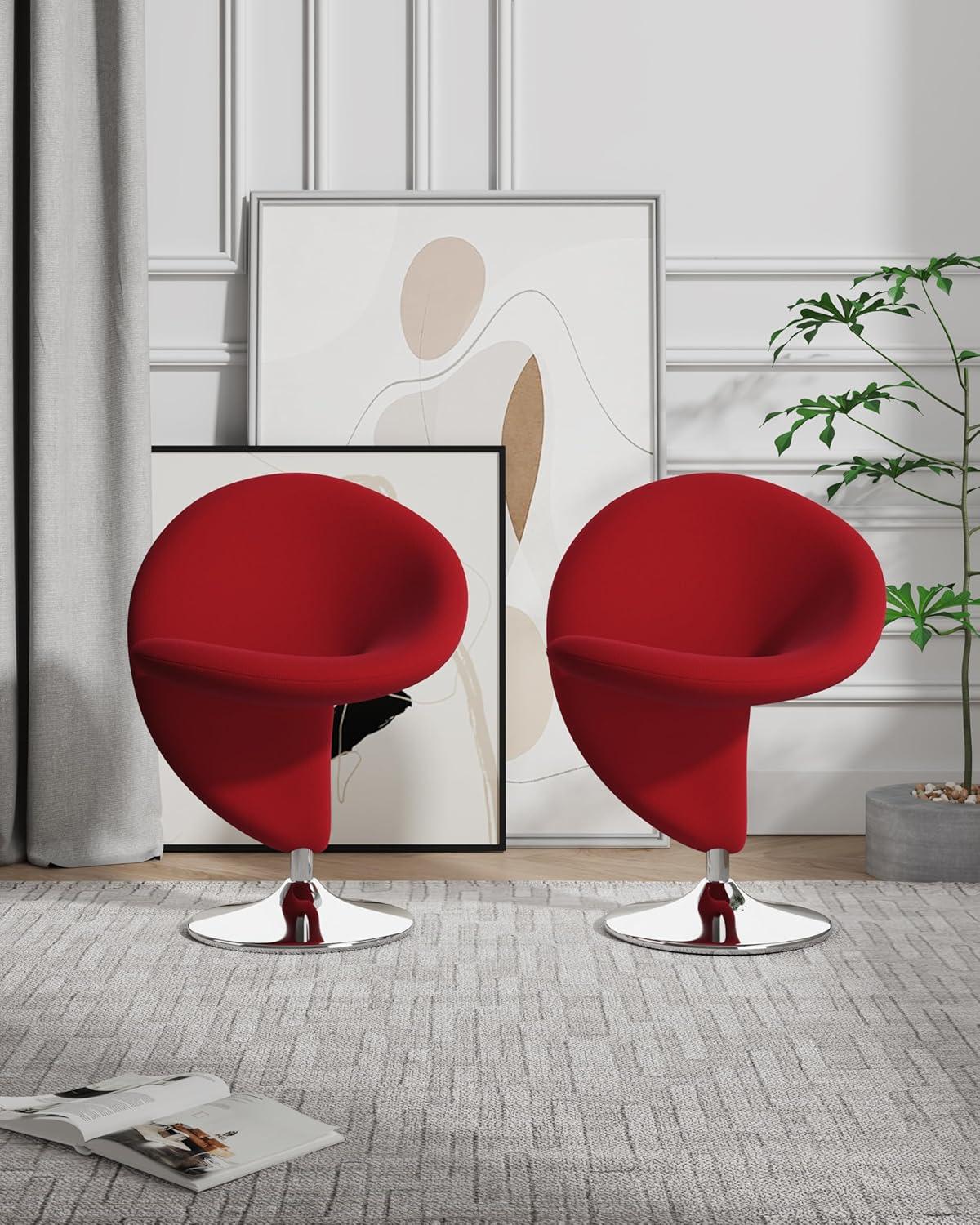 Upholstered Swivel Accent Chair