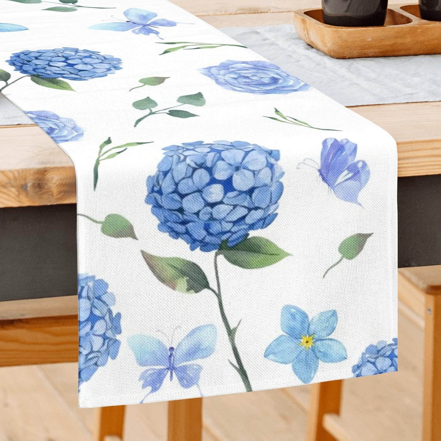 Lemon Burlap Table Runner Seasonal Spring Fall Kitchen Dining Linen Table Decoration for Indoor Outdoor Home Party Dinner 13x72 Inch