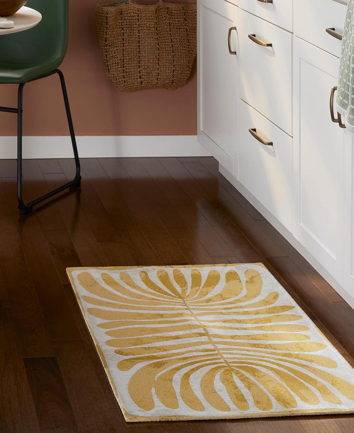 TOWN & COUNTRY LUXE Livie Matisse Cutout Everwash Washable Multi-Use Decorative Rug