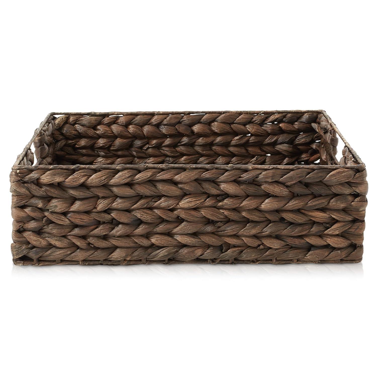 Casafield Casafield Pantry Baskets with Chalkboard Labels and Marker, 10"x13"x5" Storage Bins (Set of 4)