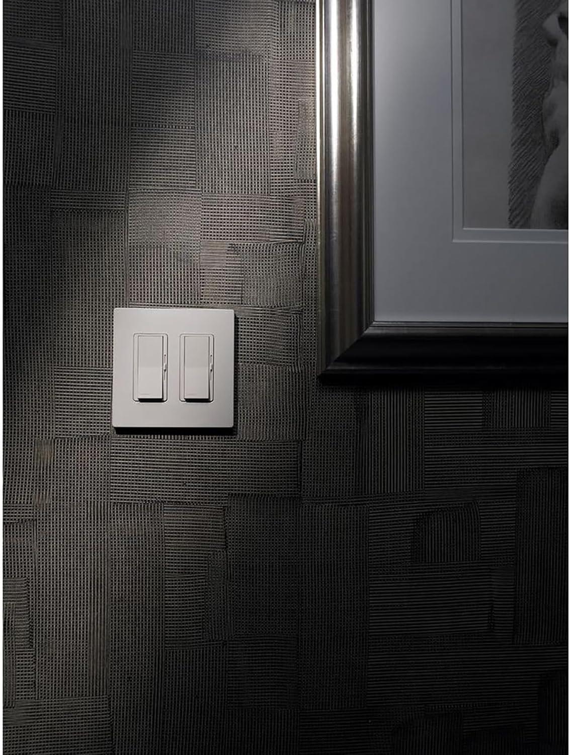 Brown Gloss 2-Gang Screwless Decorator Wallplate