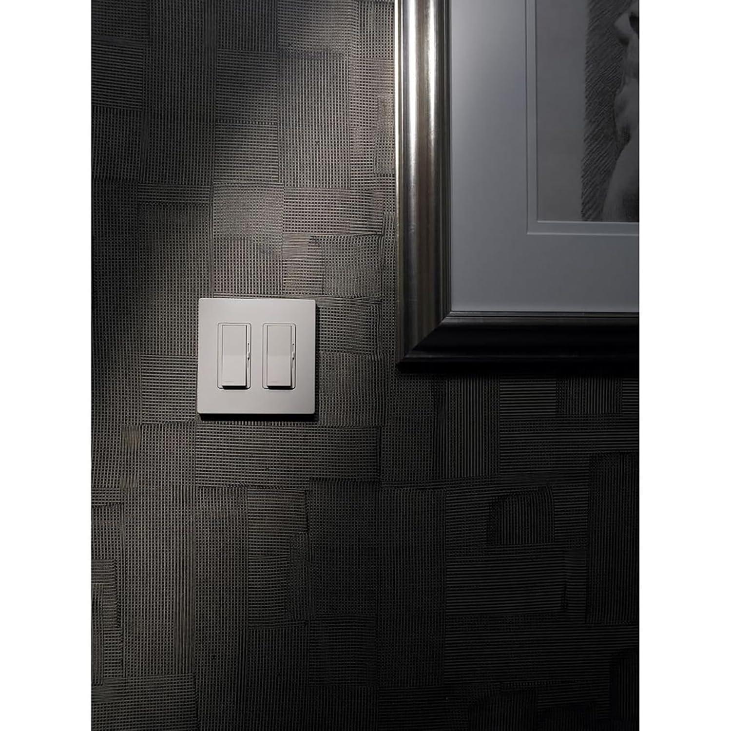 Brown Gloss 2-Gang Screwless Decorator Wallplate