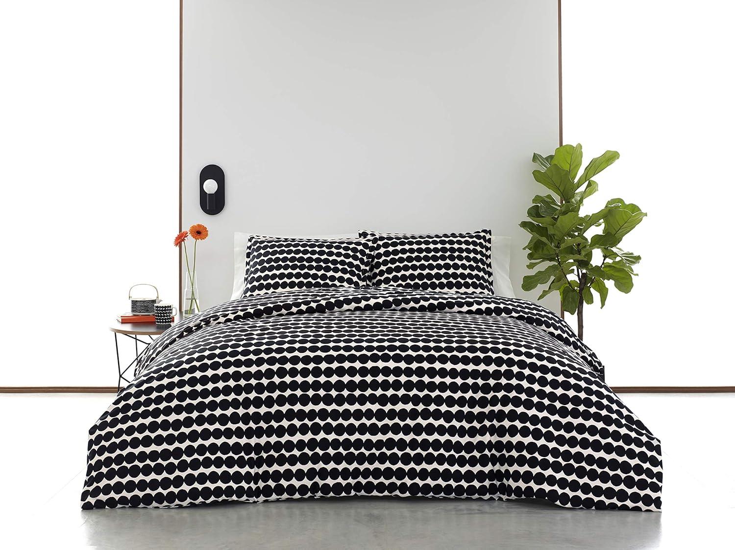 Marimekko Rasymatto Black Cotton Comforter Set & Reviews | Wayfair
