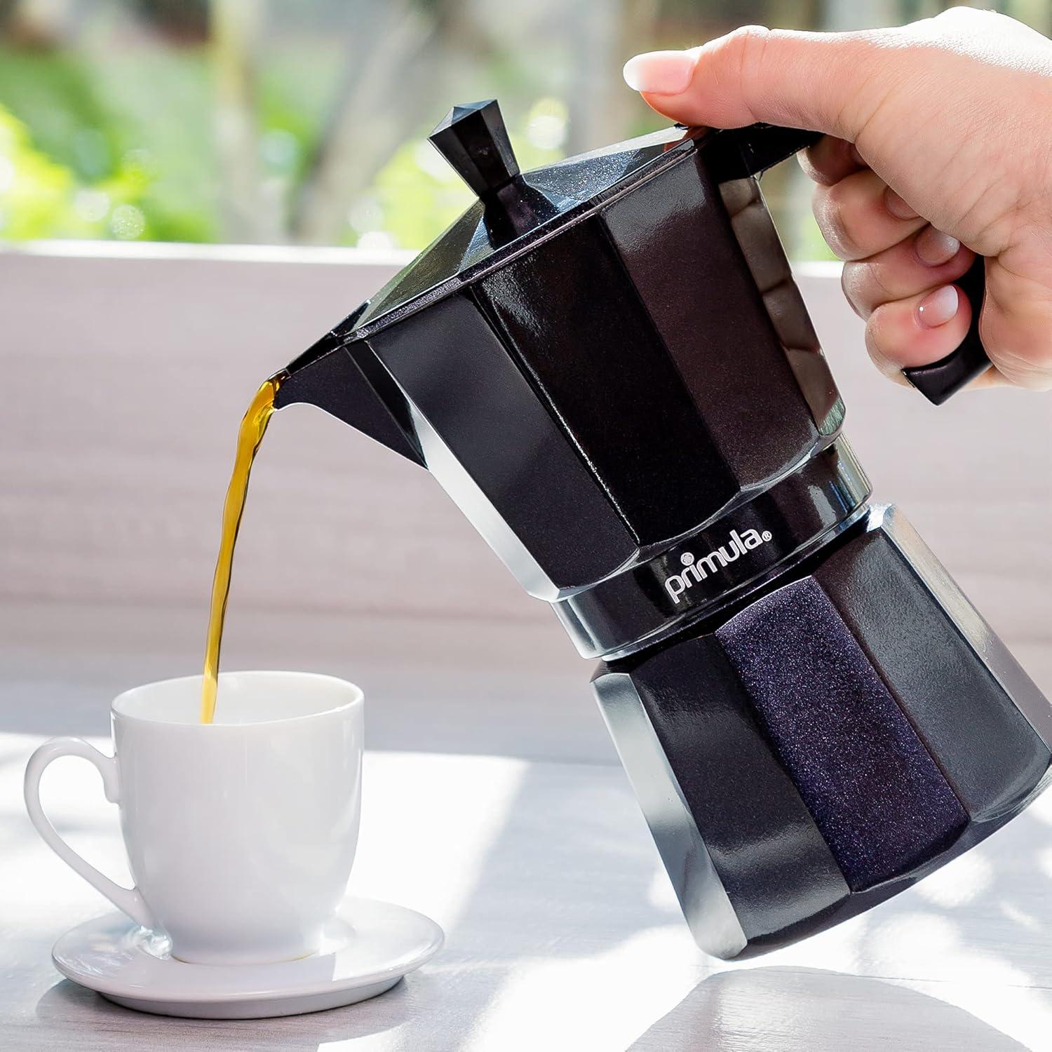 Primula PEBK-3306 6-Cup Aluminum Espresso Coffee Maker, Black