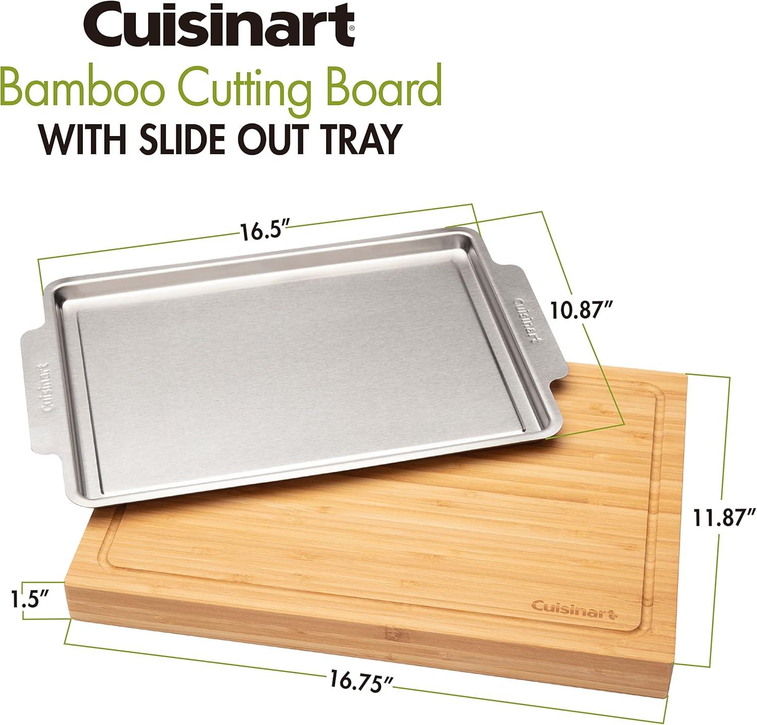 Cuisinart Bamboo Cutting Board with Hidden Tray